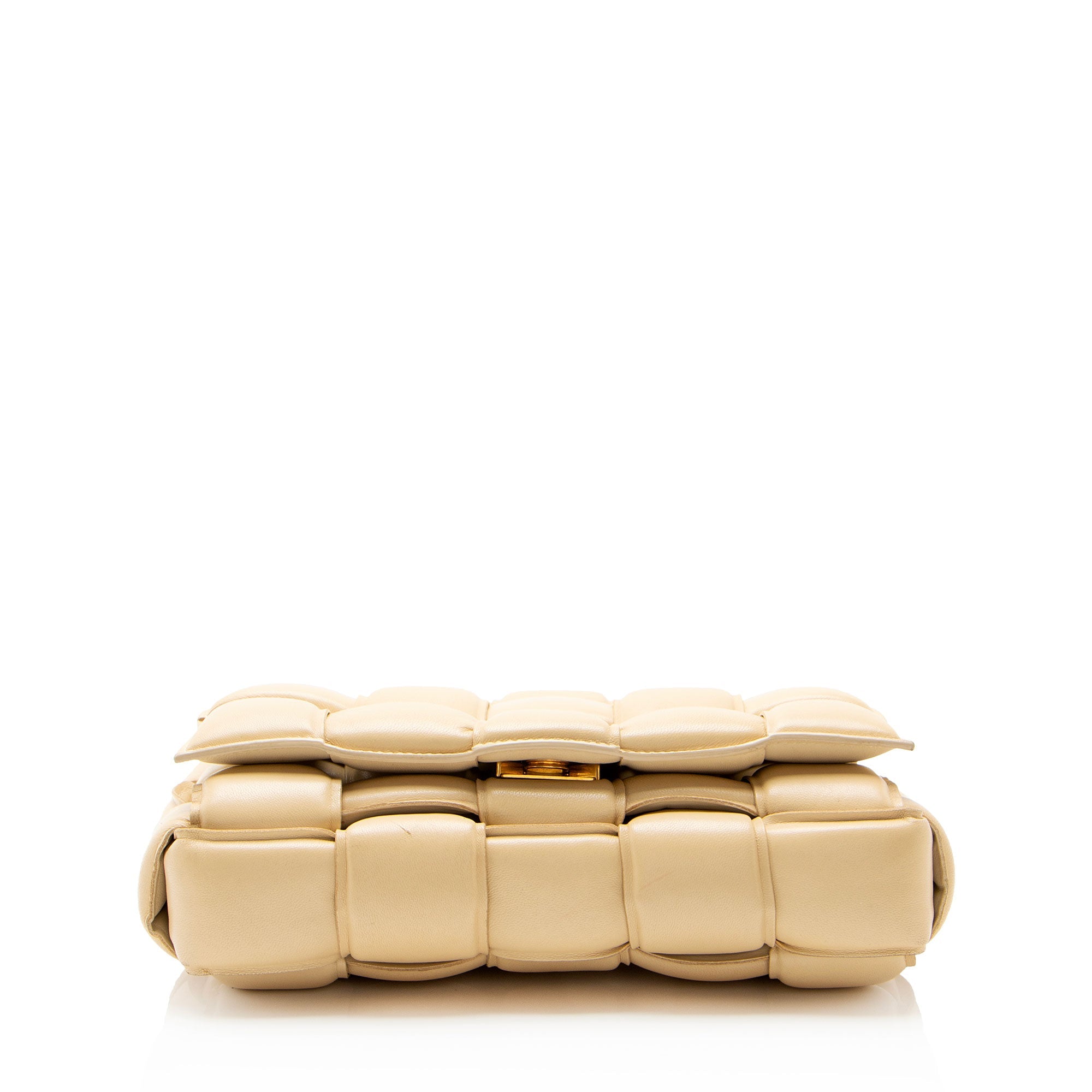 Bottega Veneta Lambskin Cassette Chain Maxi Shoulder Bag