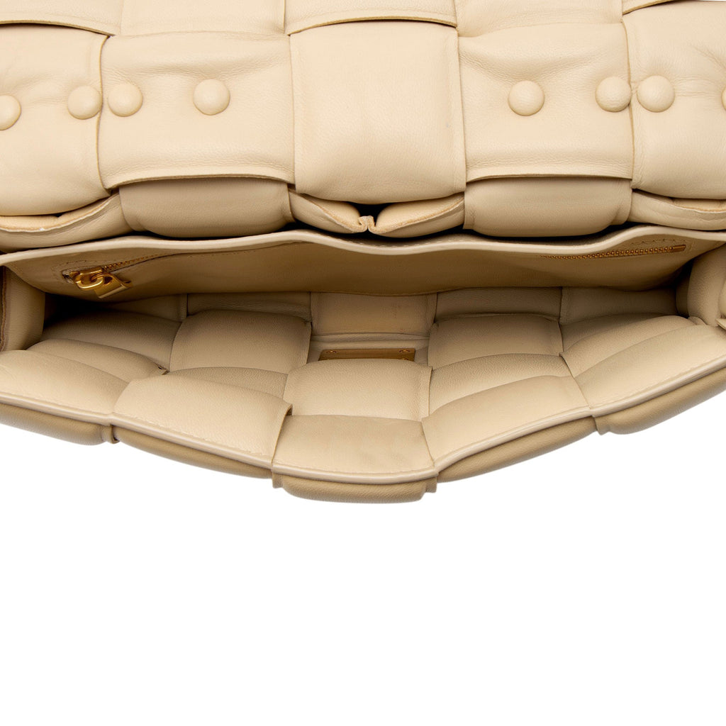 Bottega Veneta Lambskin Cassette Chain Maxi Shoulder Bag