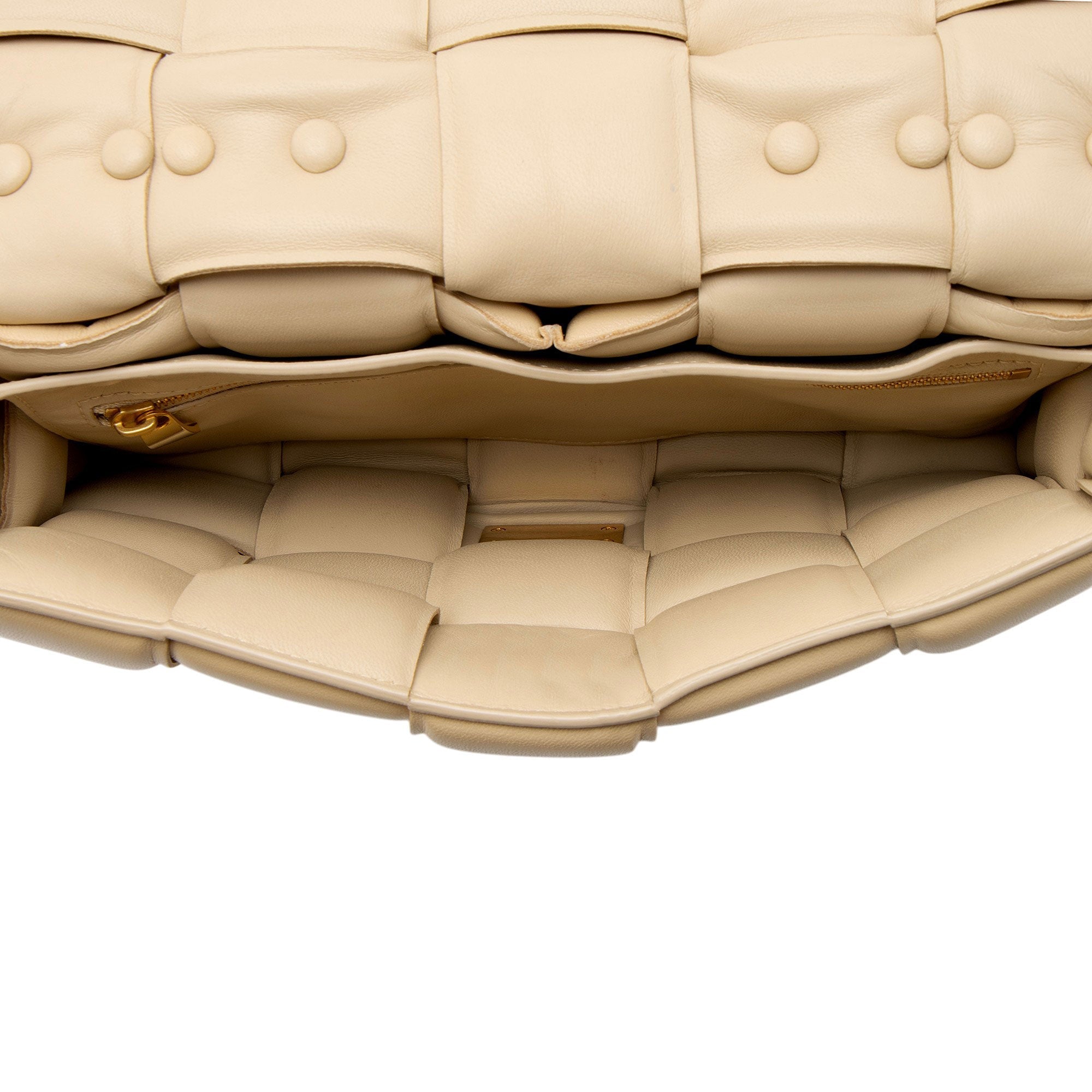 Bottega Veneta Lambskin Cassette Chain Maxi Shoulder Bag
