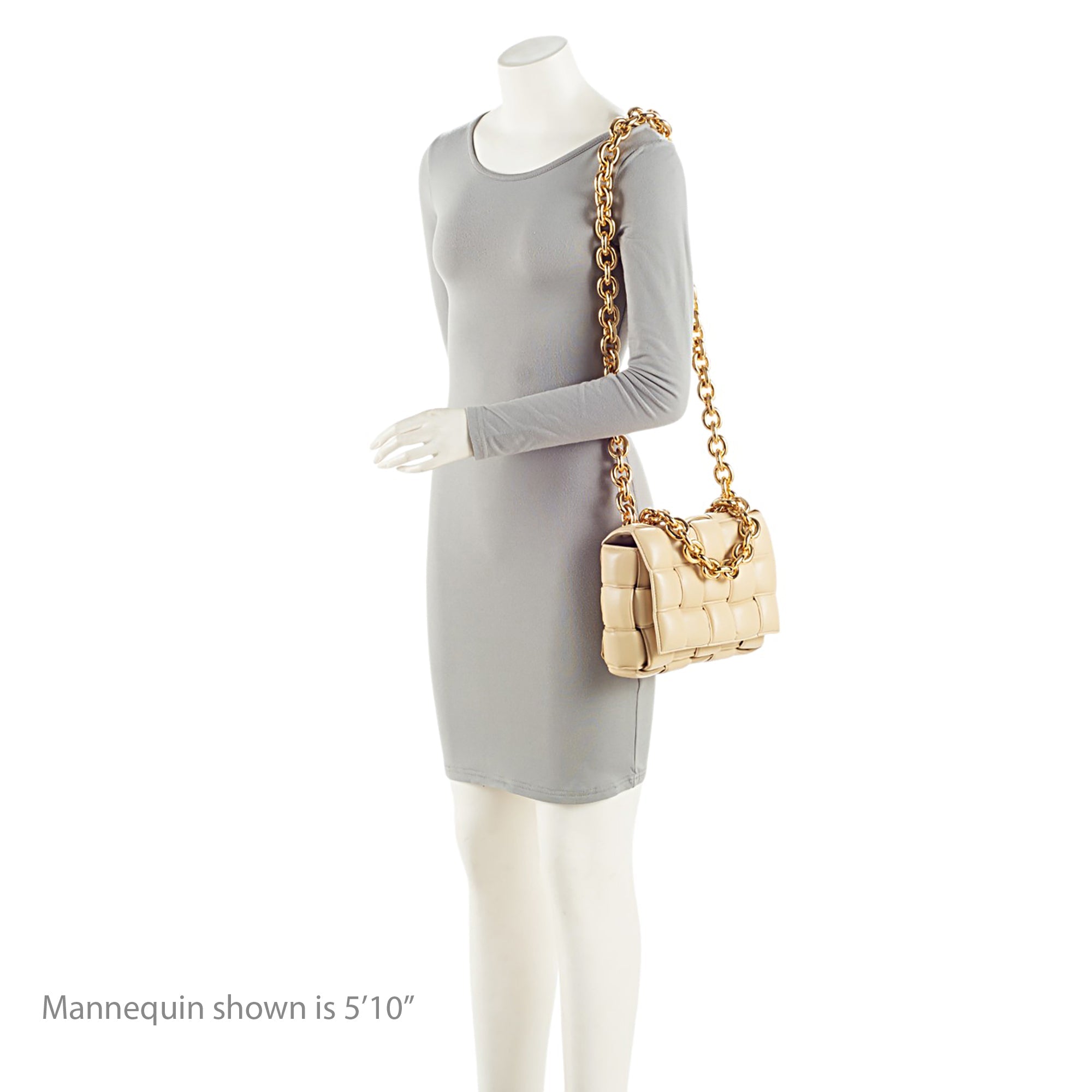 Bottega Veneta Lambskin Cassette Chain Maxi Shoulder Bag