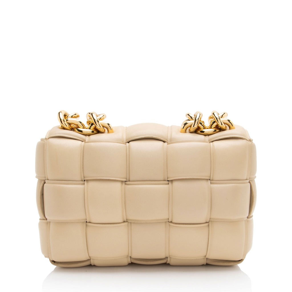 Bottega Veneta Lambskin Cassette Chain Maxi Shoulder Bag