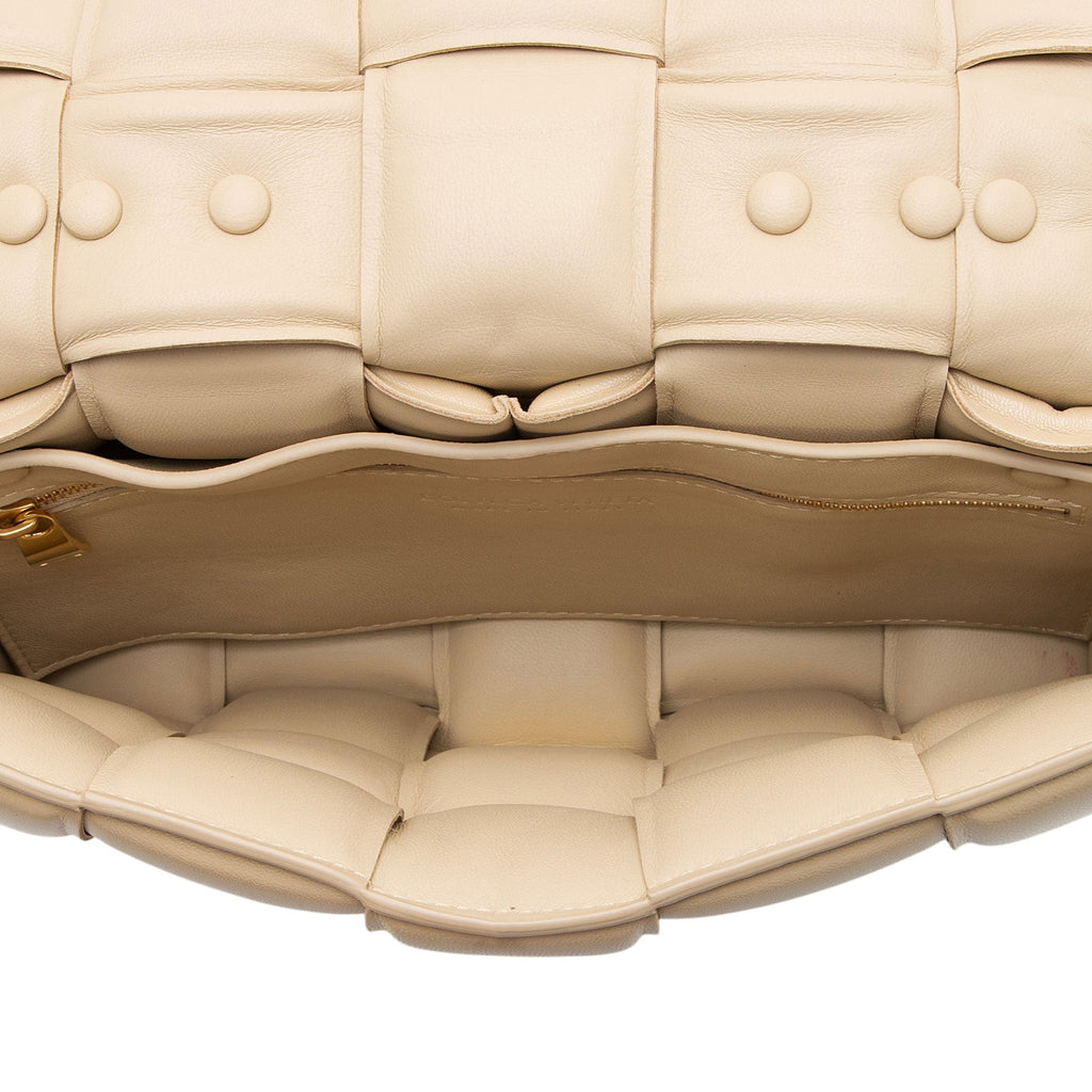 Bottega Veneta Lambskin Cassette Chain Maxi Shoulder Bag