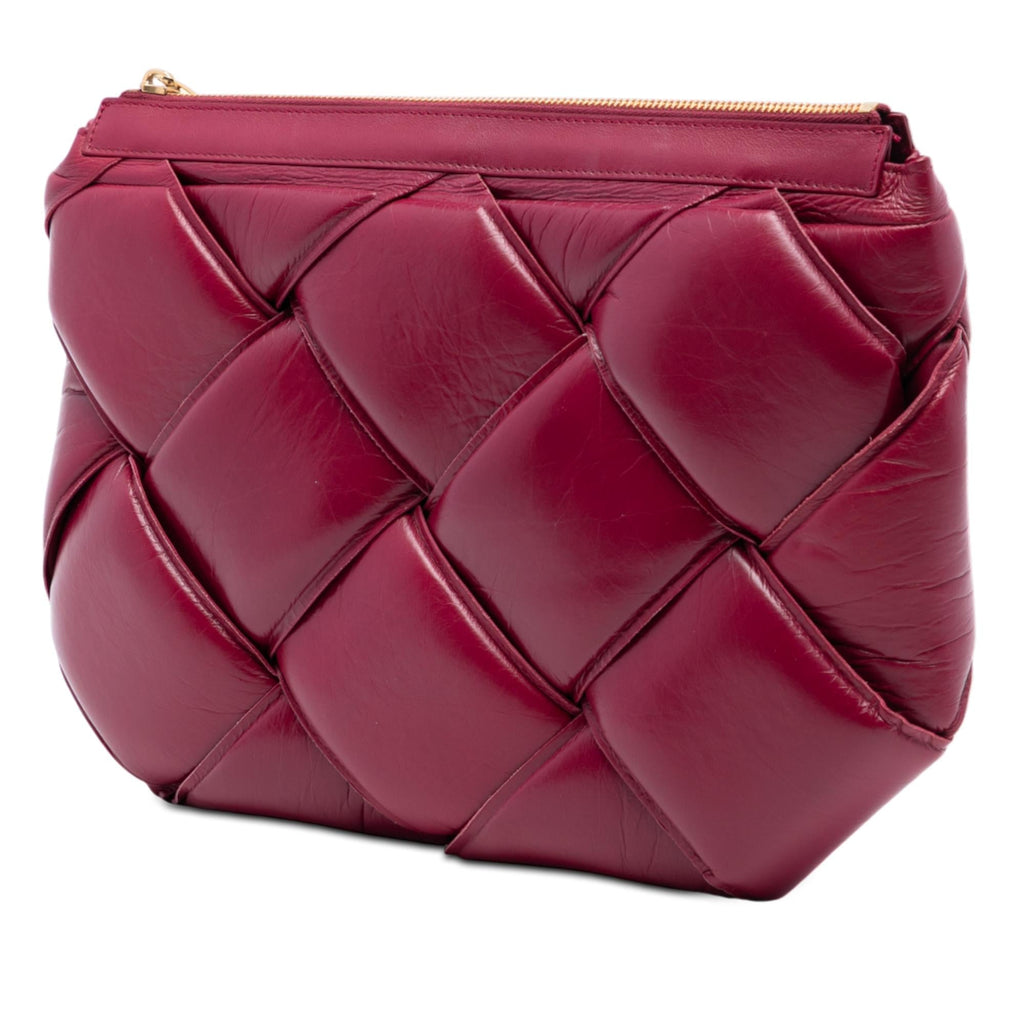 Bottega Veneta Lambskin Maxi Intrecciato Padded Pouch