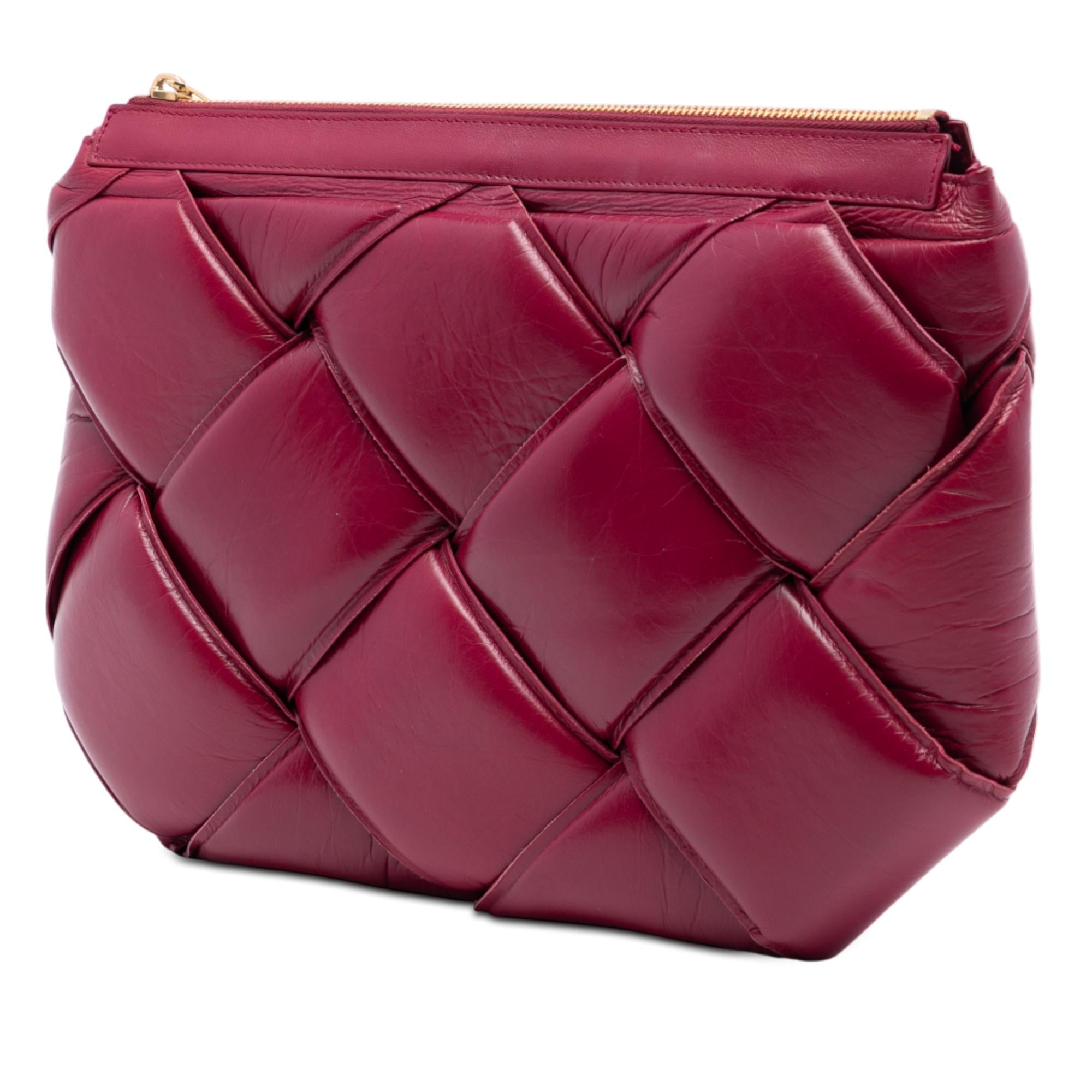 Bottega Veneta Lambskin Maxi Intrecciato Padded Pouch
