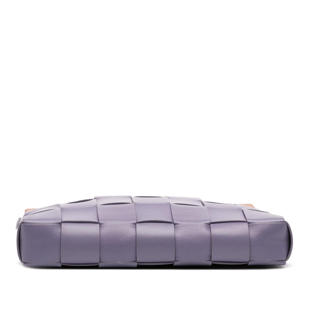 Bottega Veneta Lambskin Maxi Intrecciato The Snap Clutch