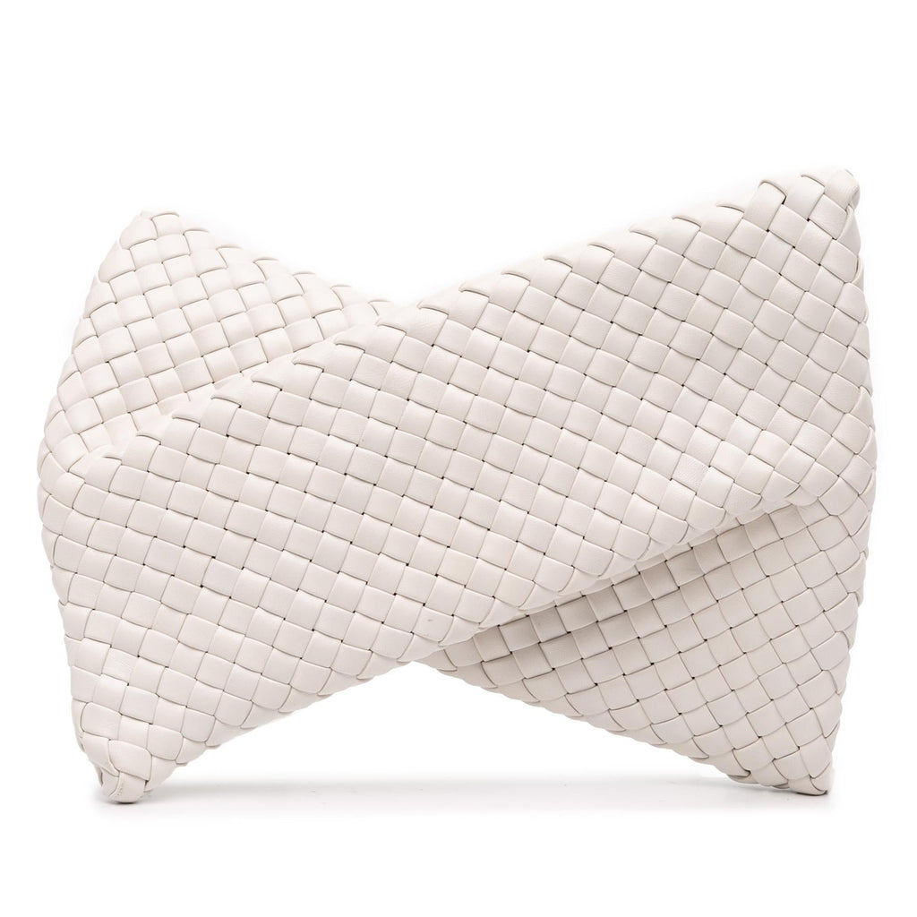 Bottega Veneta Lambskin Padded Intreccio Crisscross Clutch