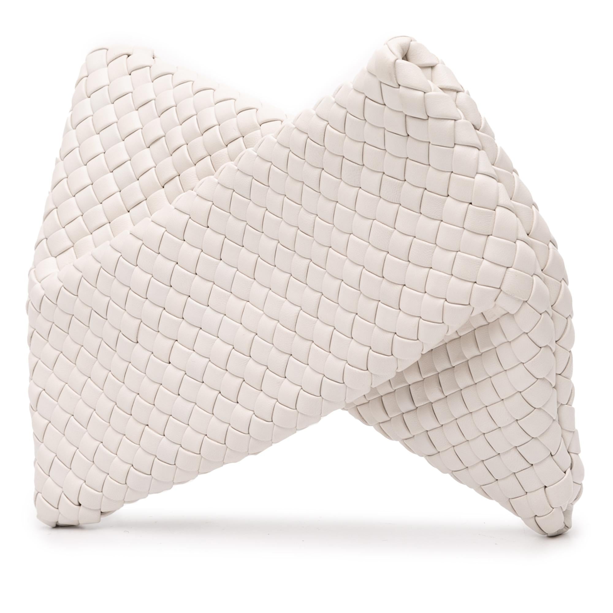 Bottega Veneta Lambskin Padded Intreccio Crisscross Clutch