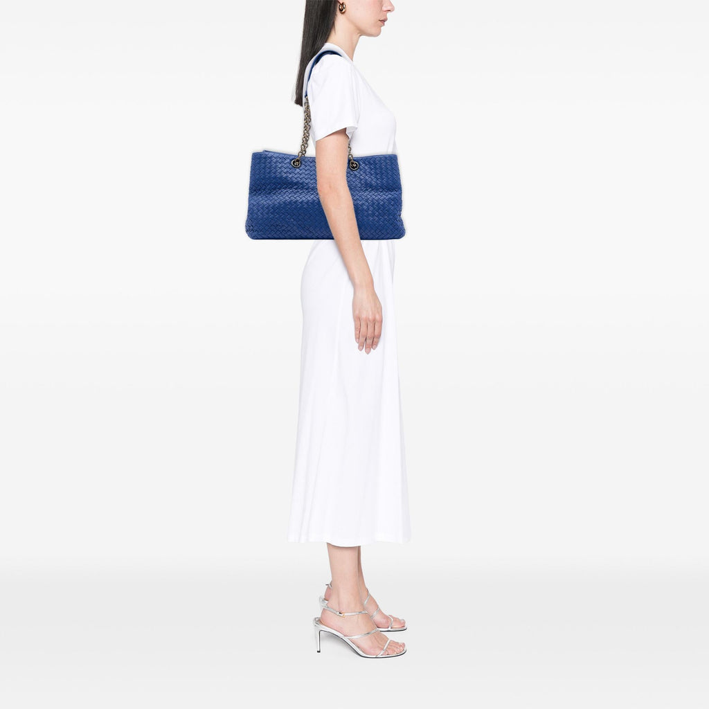 Bottega Veneta Large Nappa Intrecciato Double Chain Tote