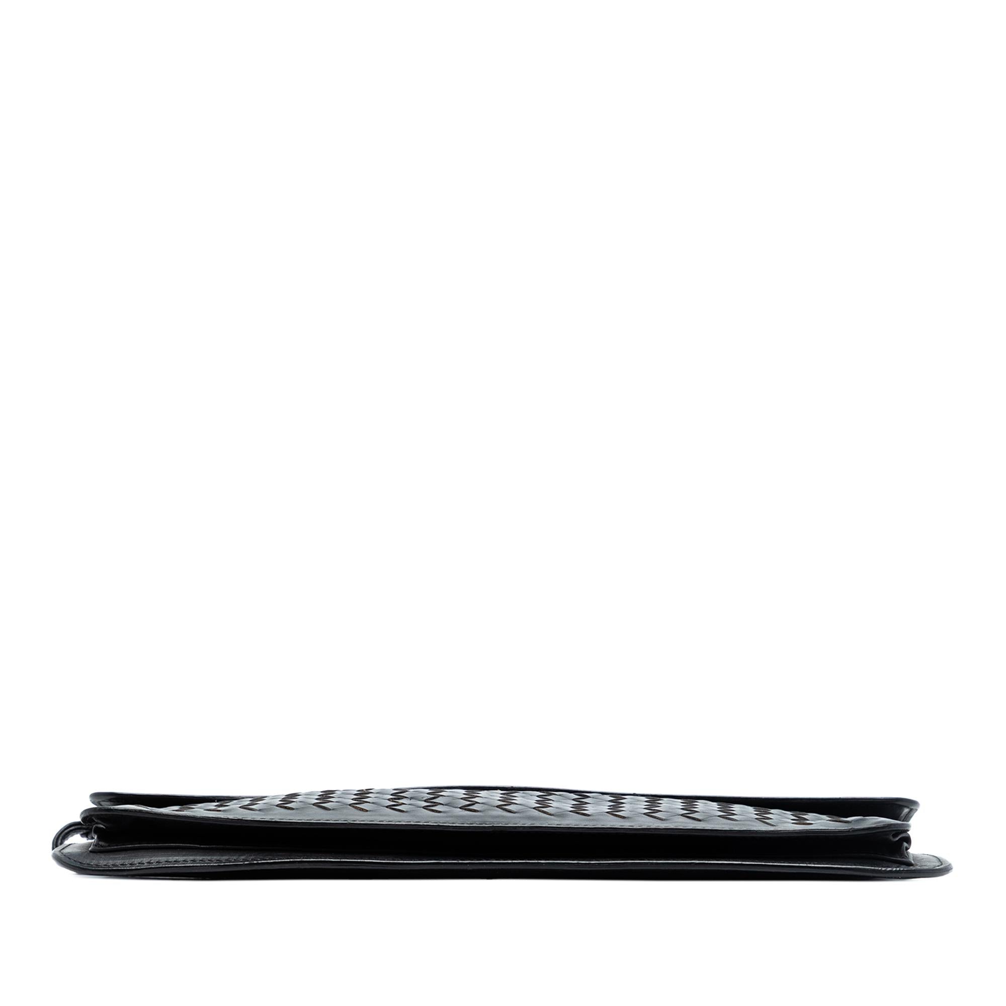 Bottega Veneta Leather Intrecciato Clutch