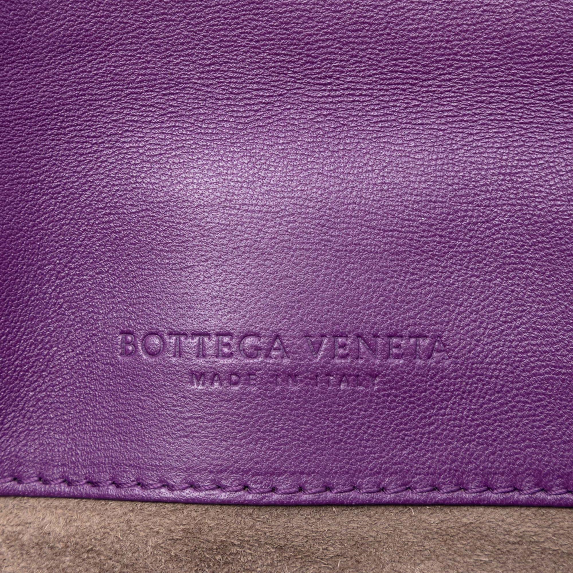 Bottega Veneta Leather Intrecciato Double Sided Flap Satchel