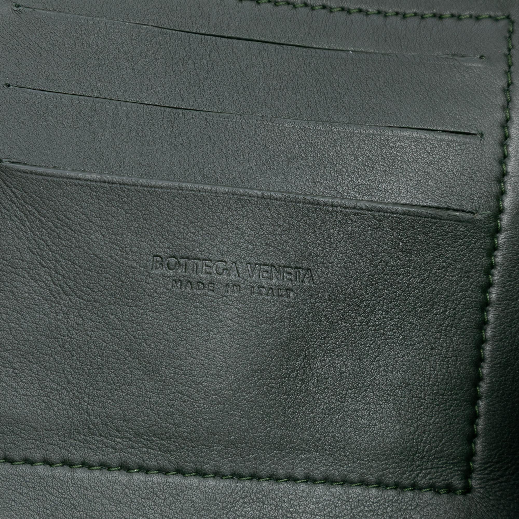 Bottega Veneta Leather Intrecciato Hydrology Document Case Pouch