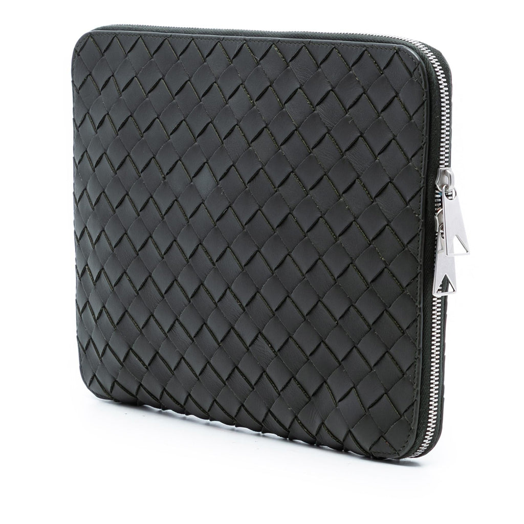 Bottega Veneta Leather Intrecciato Hydrology Document Case Pouch