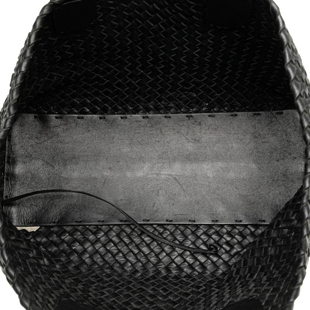 Bottega Veneta Medium Lambskin Intreccio Cabat Tote