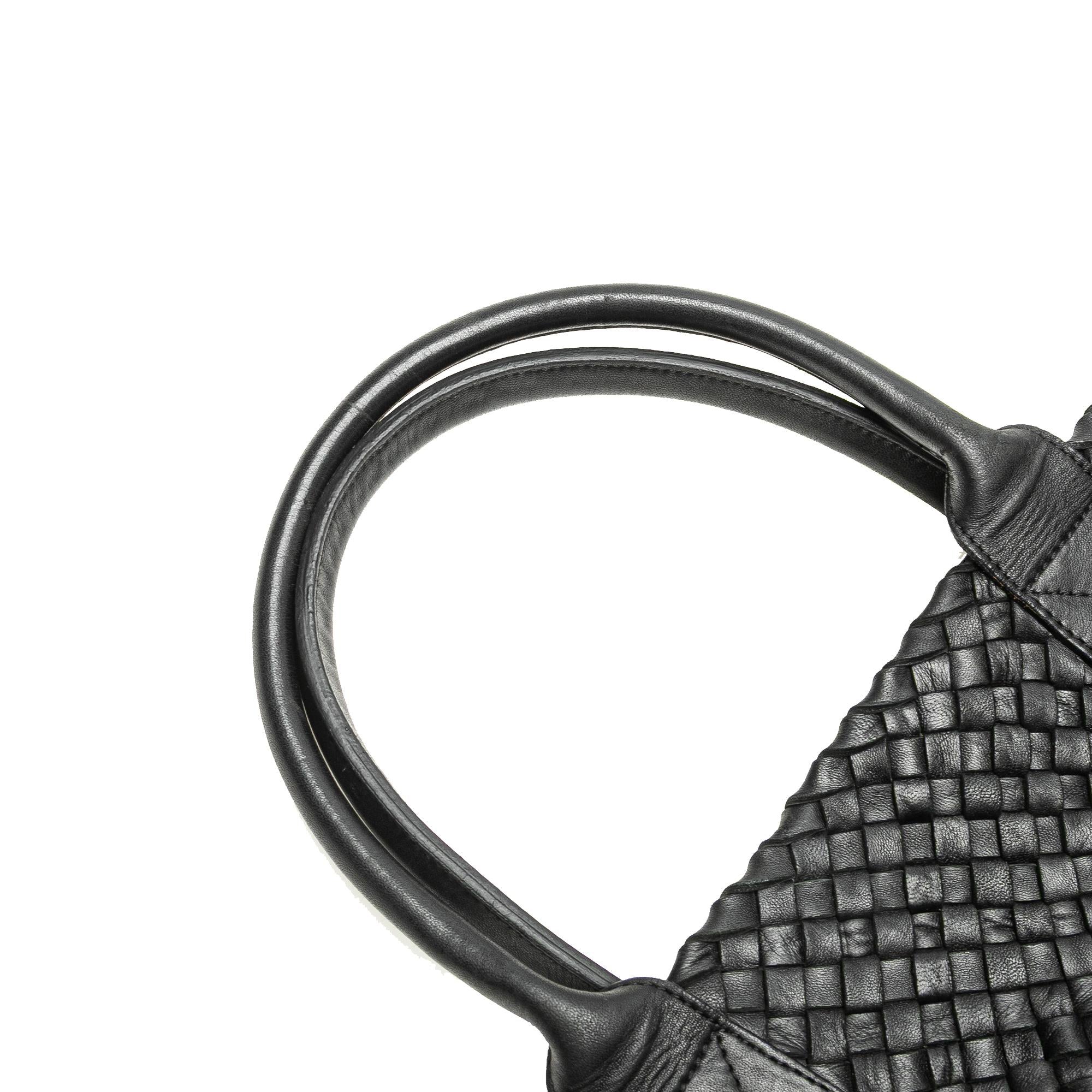Bottega Veneta Medium Lambskin Intreccio Cabat Tote