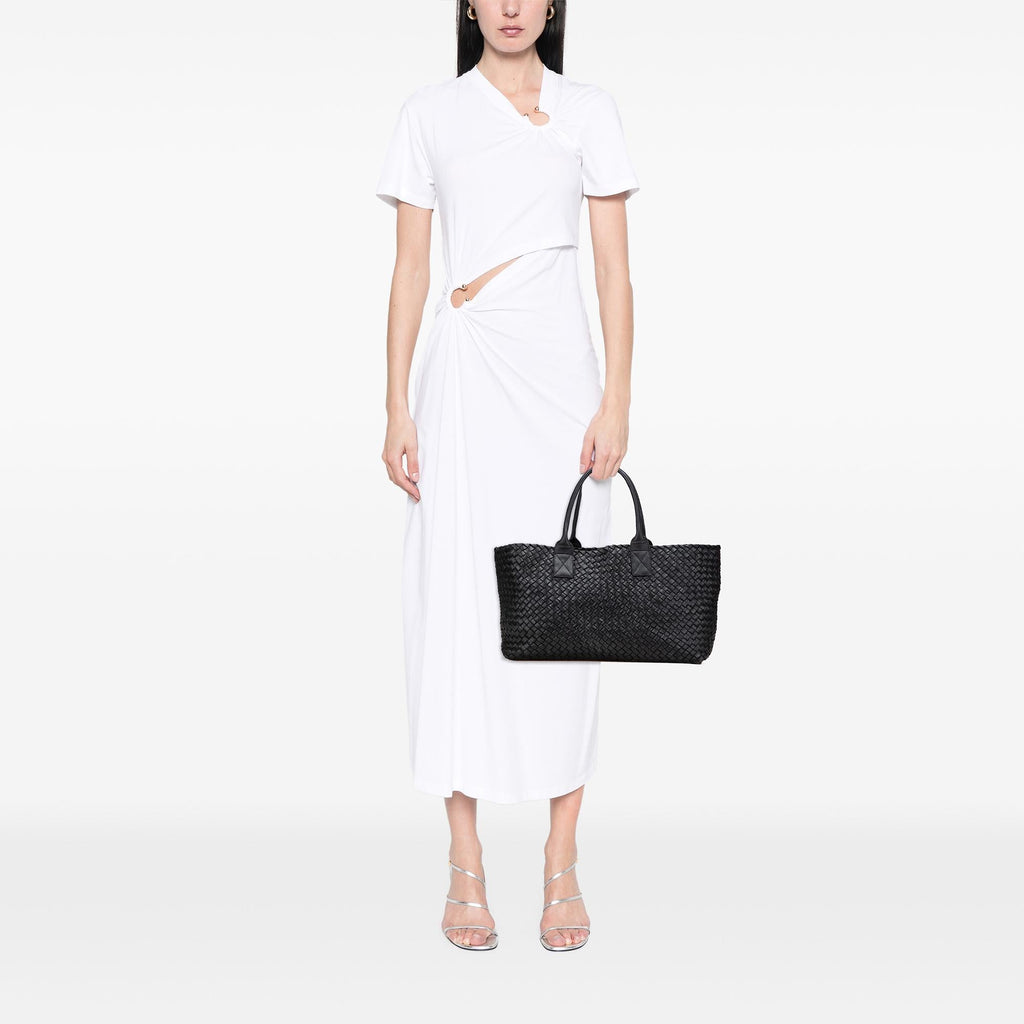 Bottega Veneta Medium Lambskin Intreccio Cabat Tote