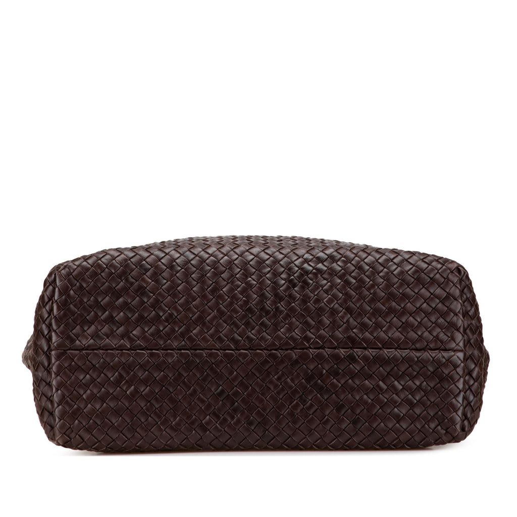 Bottega Veneta Medium Lambskin Intreccio Cabat Tote