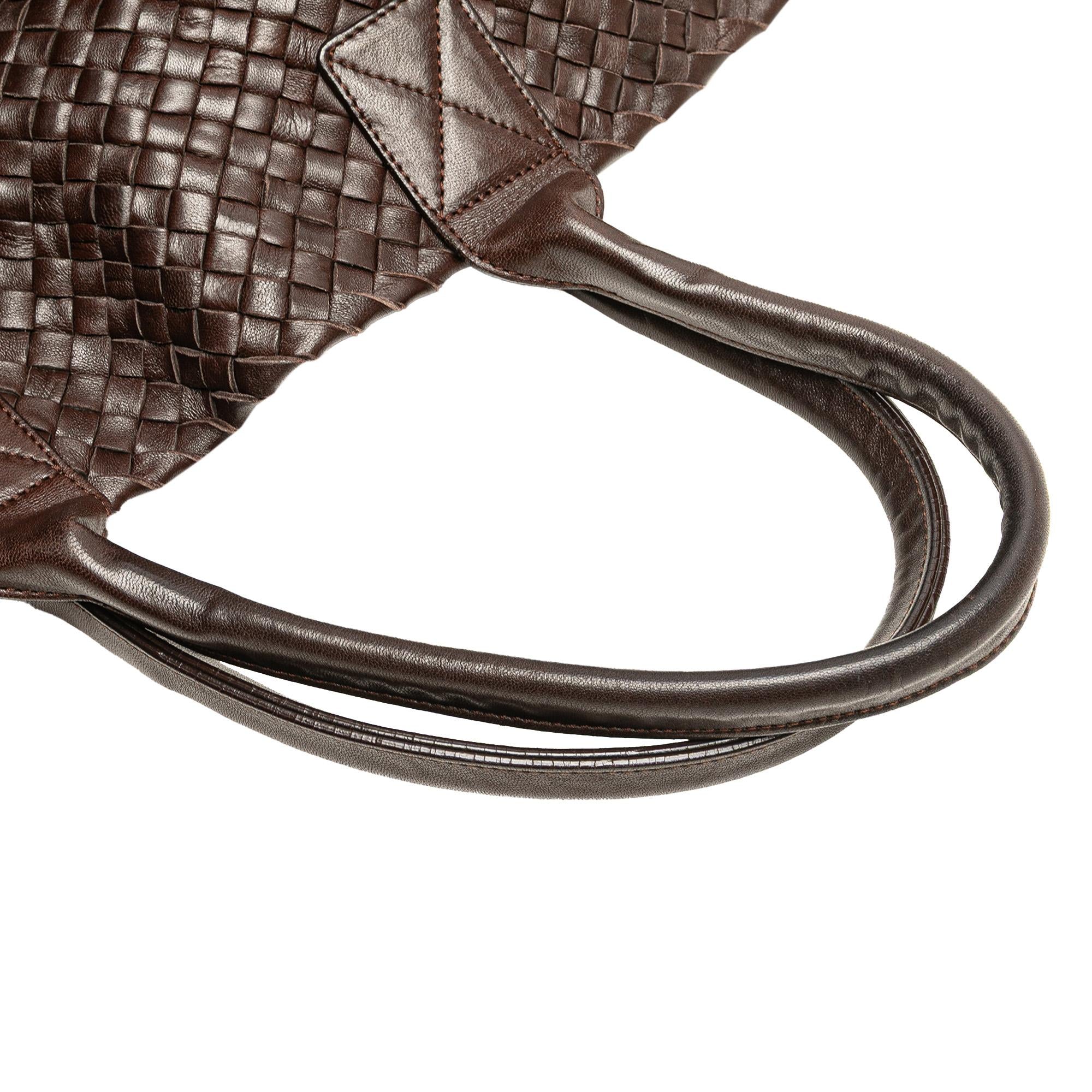 Bottega Veneta Medium Lambskin Intreccio Cabat Tote