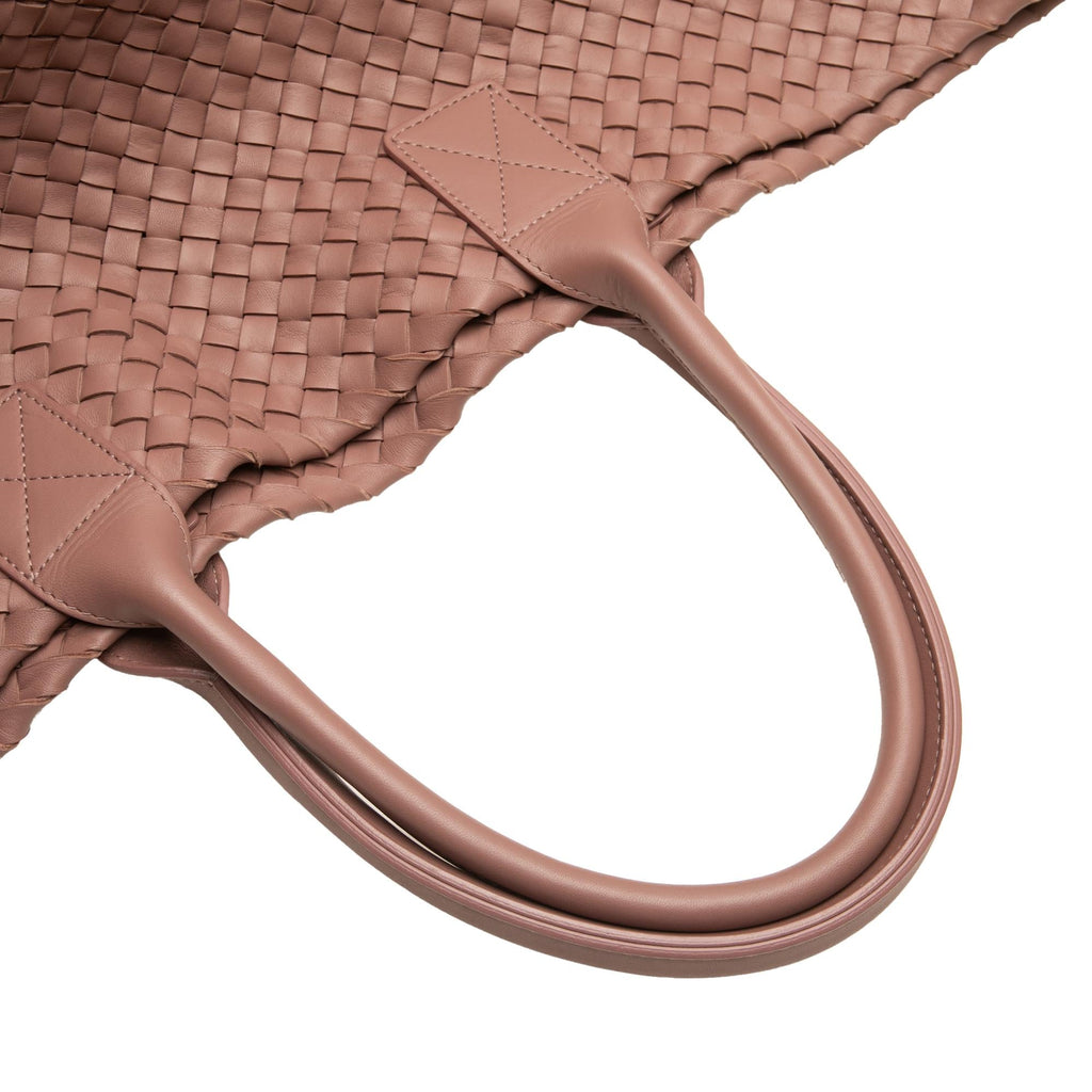 Bottega Veneta Medium Lambskin Intreccio Cabat Tote