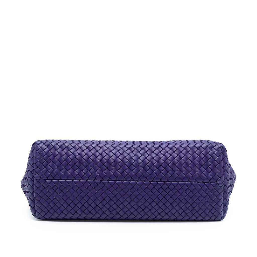 Bottega Veneta Medium Lambskin Intreccio Cabat Tote