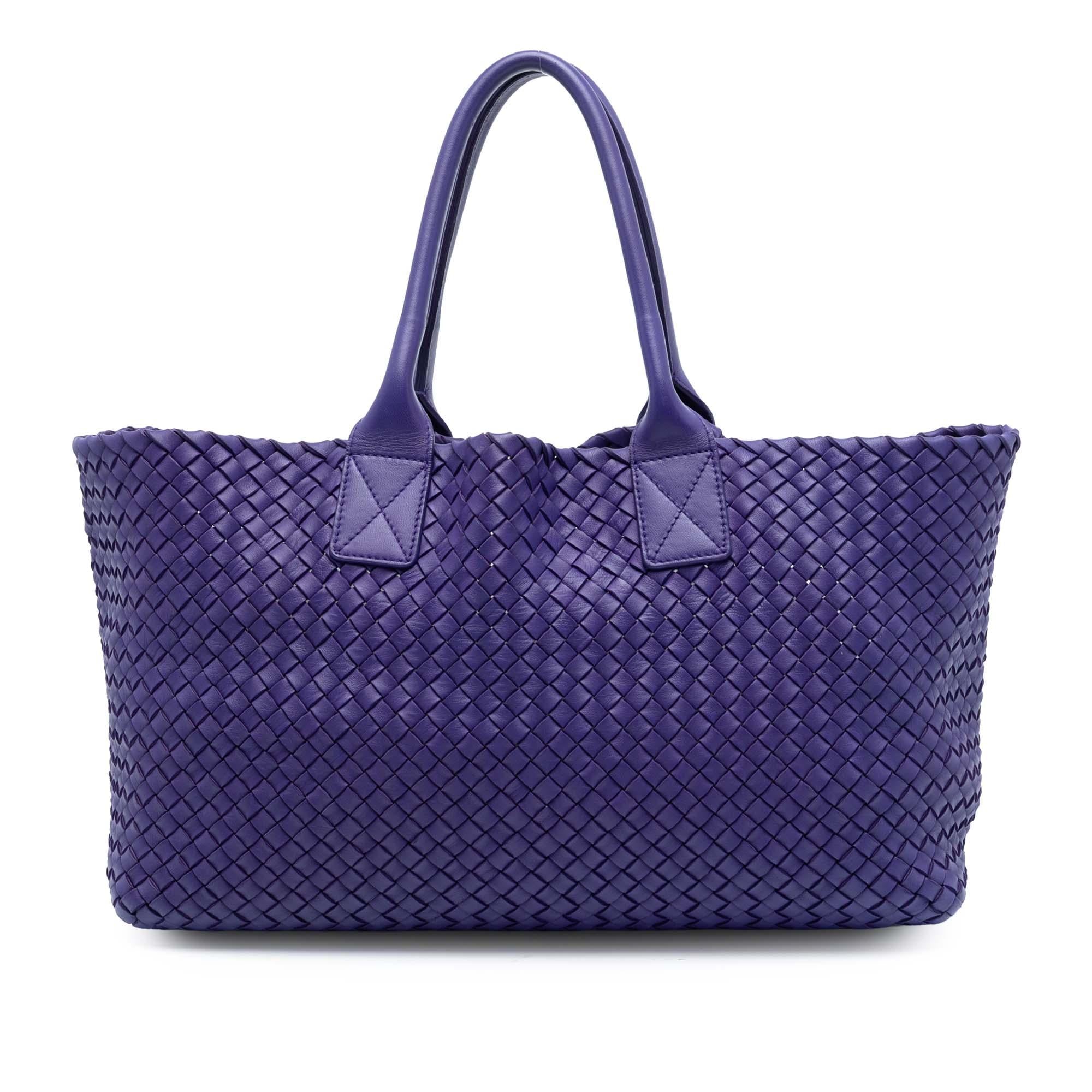 Bottega Veneta Medium Lambskin Intreccio Cabat Tote