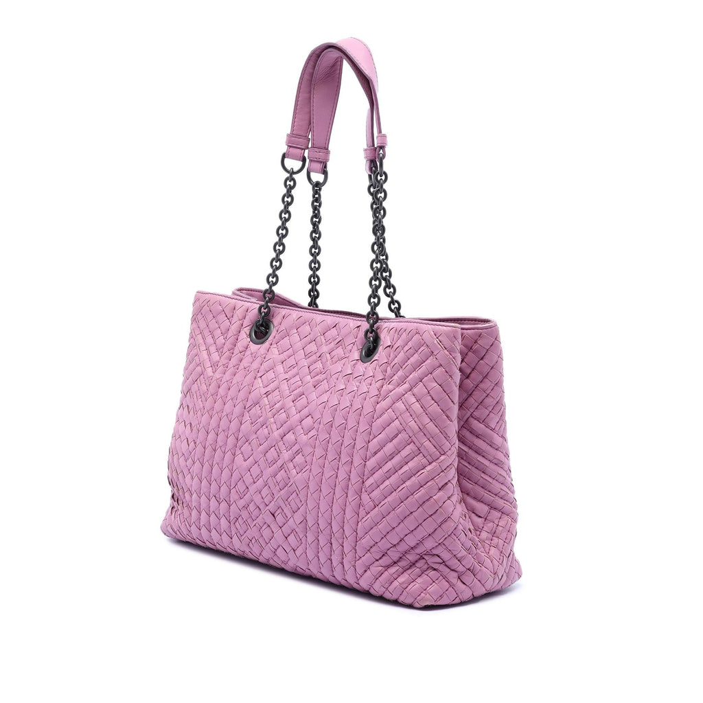 Bottega Veneta Medium Nappa Intrecciato Boutis Double Chain Tote