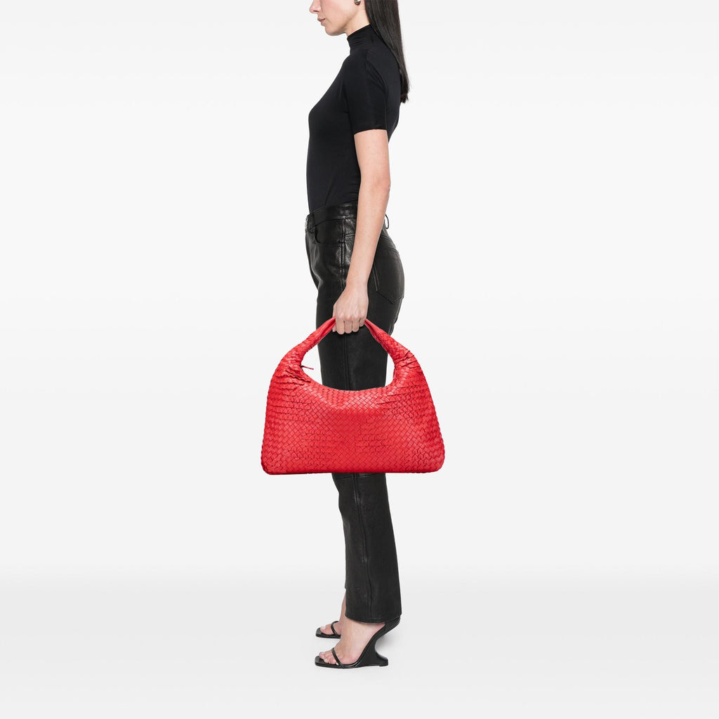 Bottega Veneta Medium Nappa Intrecciato Ruffle Veneta Hobo