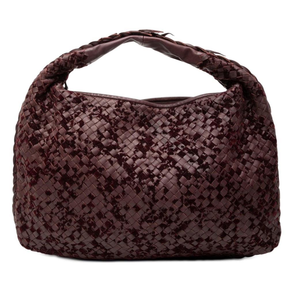 Bottega Veneta Medium Velvet Speckled Nappa Intrecciato Veneta Hobo