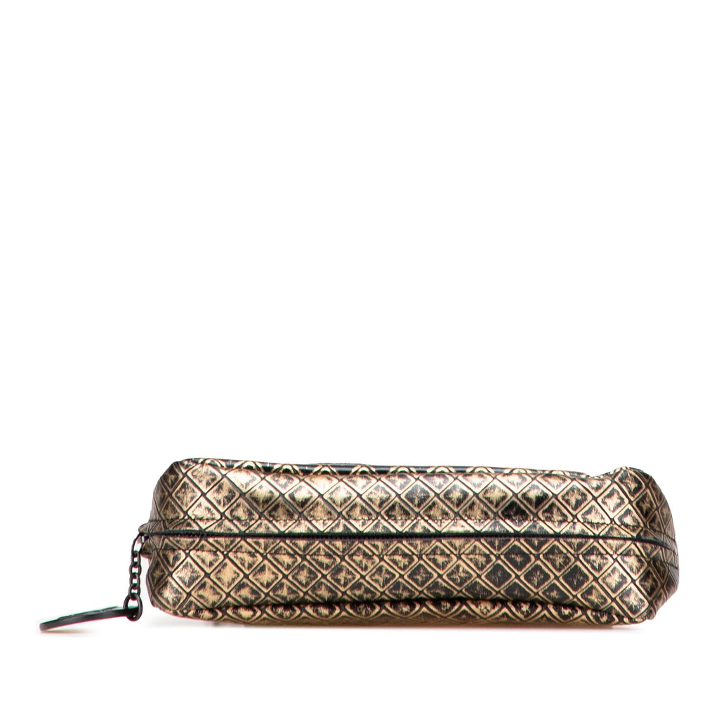 Bottega Veneta Metallic Calfskin Intrecciomirage Chain Flap Crossbody