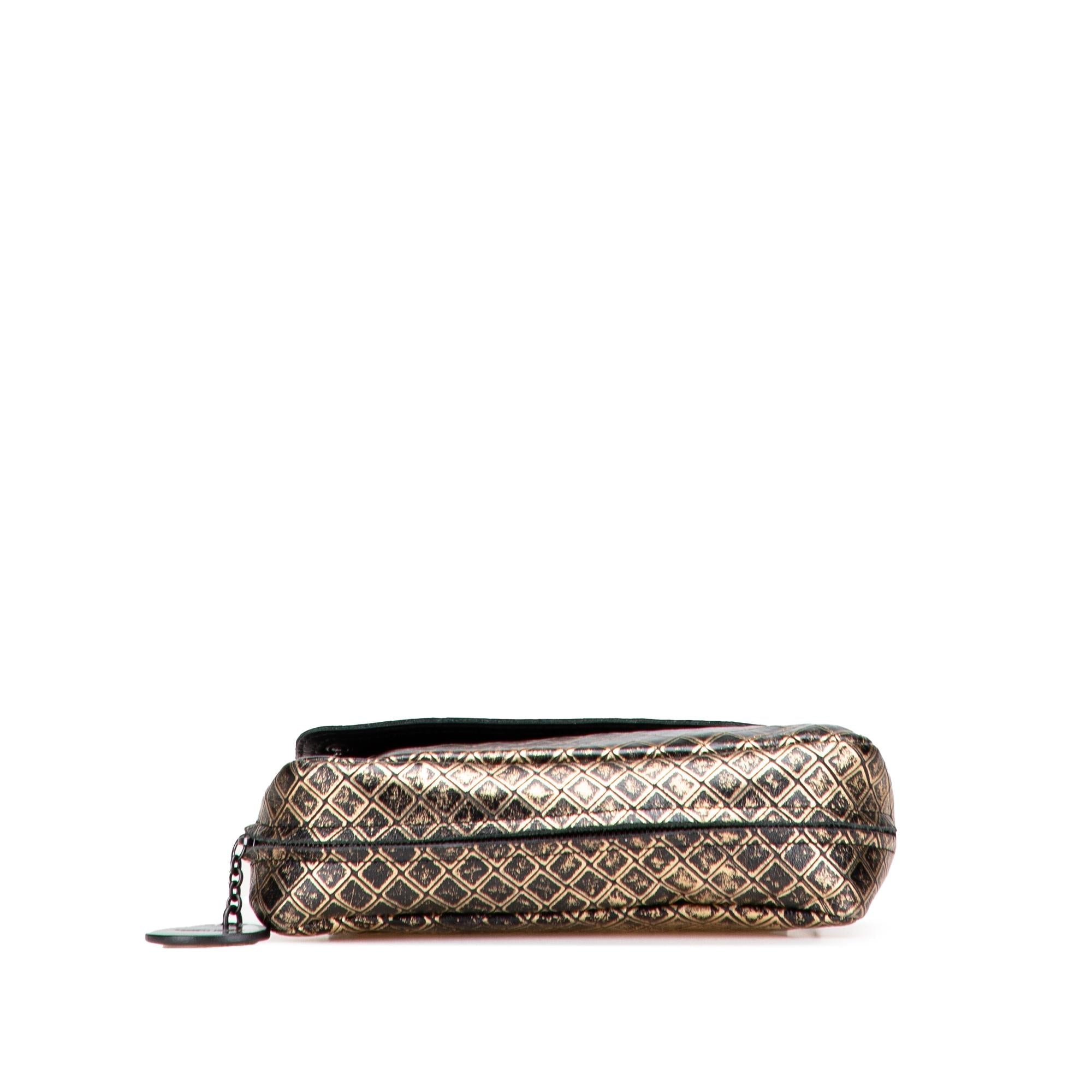 Bottega Veneta Metallic Calfskin Intrecciomirage Chain Flap Crossbody