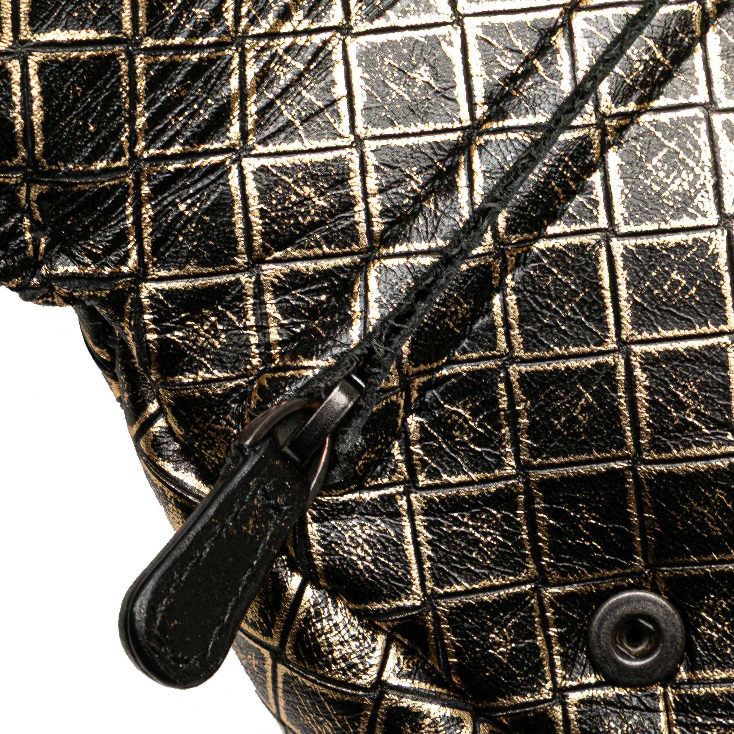 Bottega Veneta Metallic Calfskin Intrecciomirage Chain Flap Crossbody