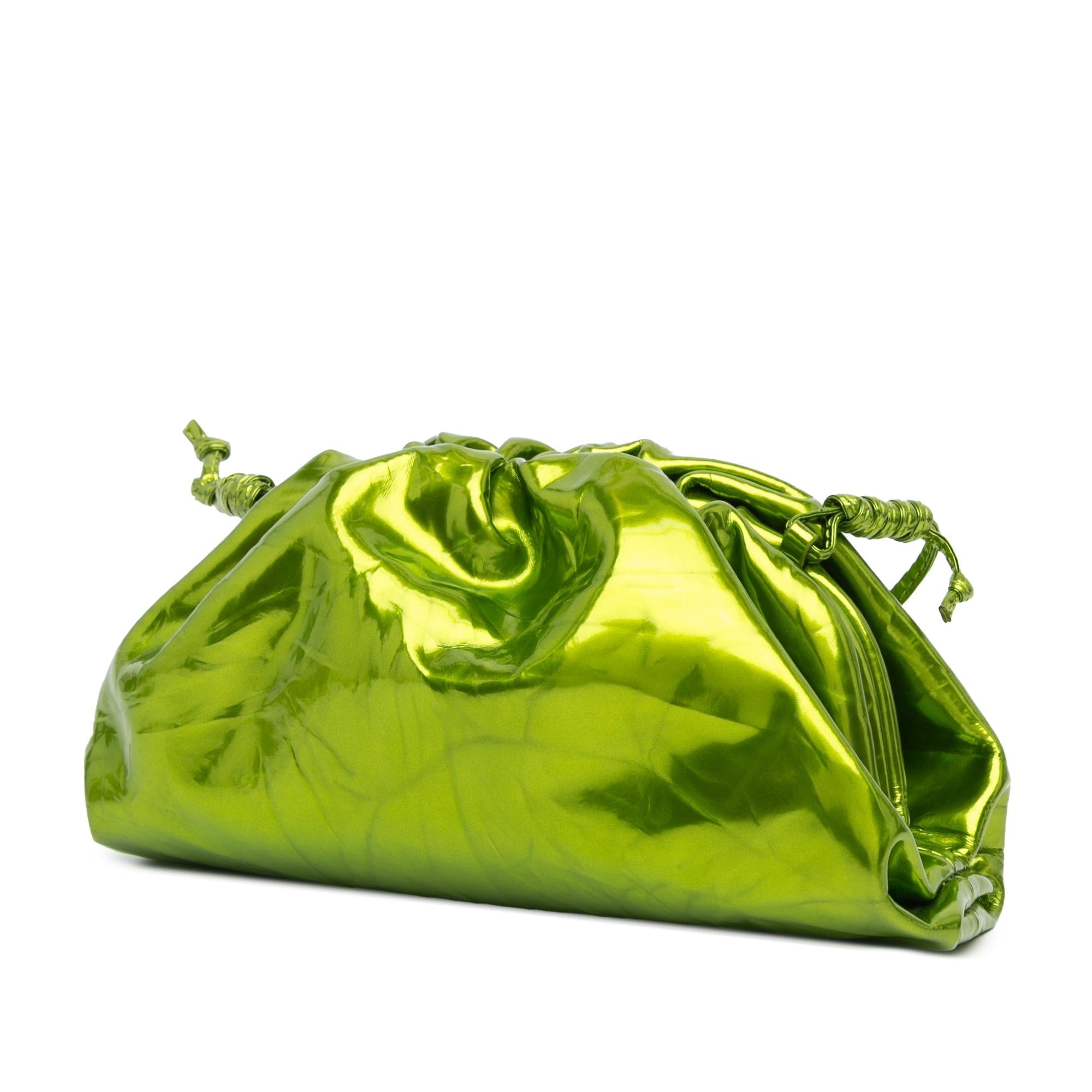 Bottega Veneta Metallic Crushed Calfskin The Mini Pouch