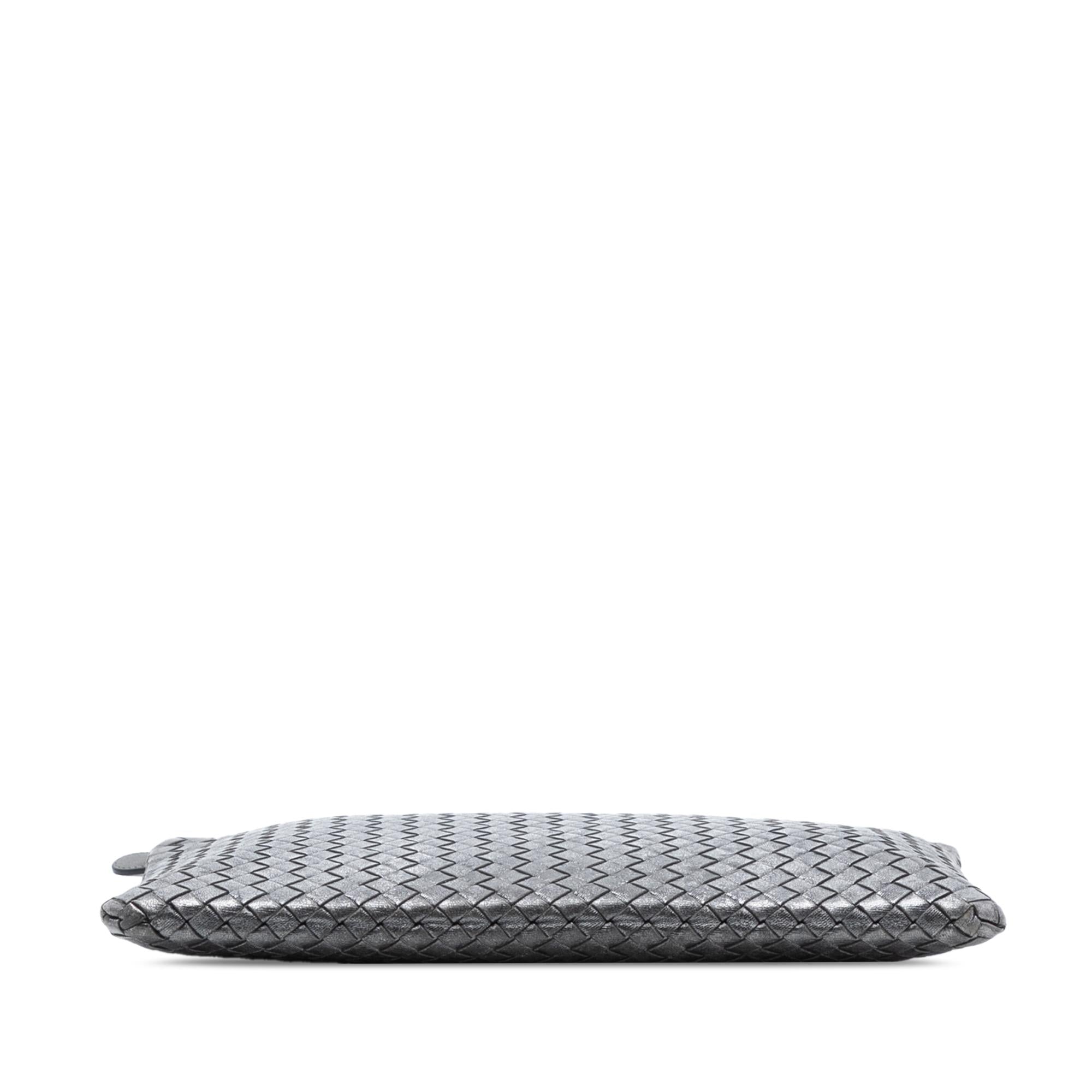 Bottega Veneta Metallic Nappa Intrecciato Clutch