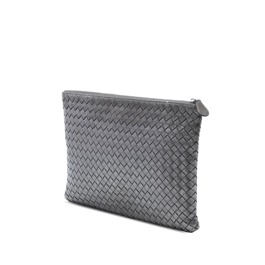 Bottega Veneta Metallic Nappa Intrecciato Clutch