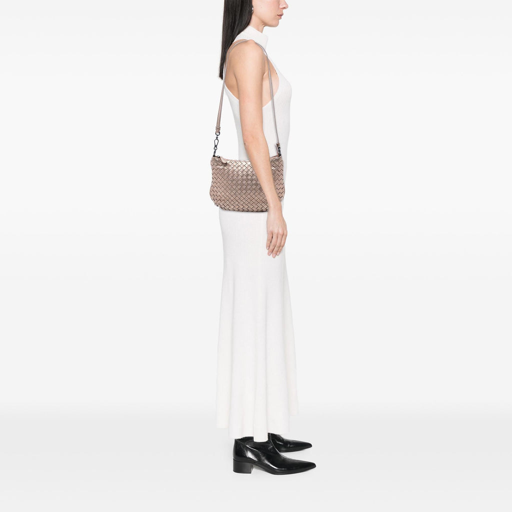 Bottega Veneta Metallic Nappa Intrecciato Crossbody
