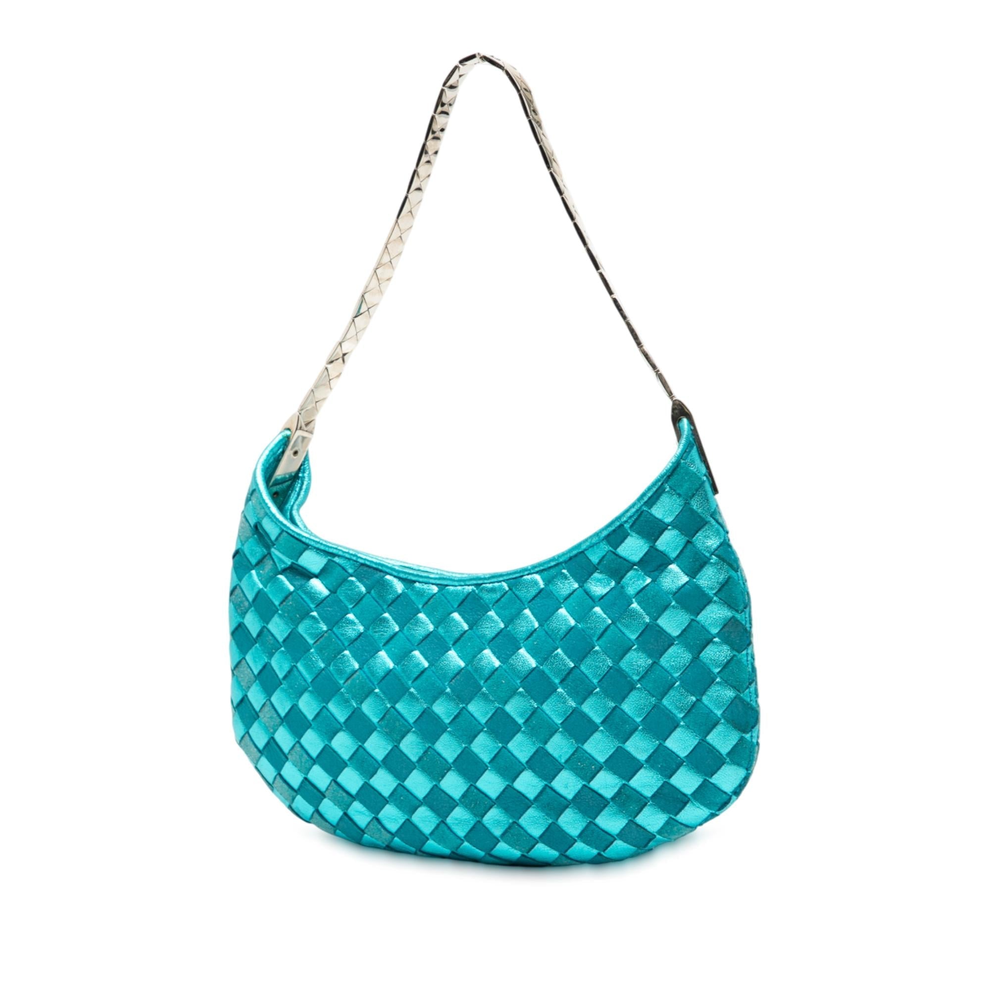 Bottega Veneta Metallic Nappa Intrecciato Hobo