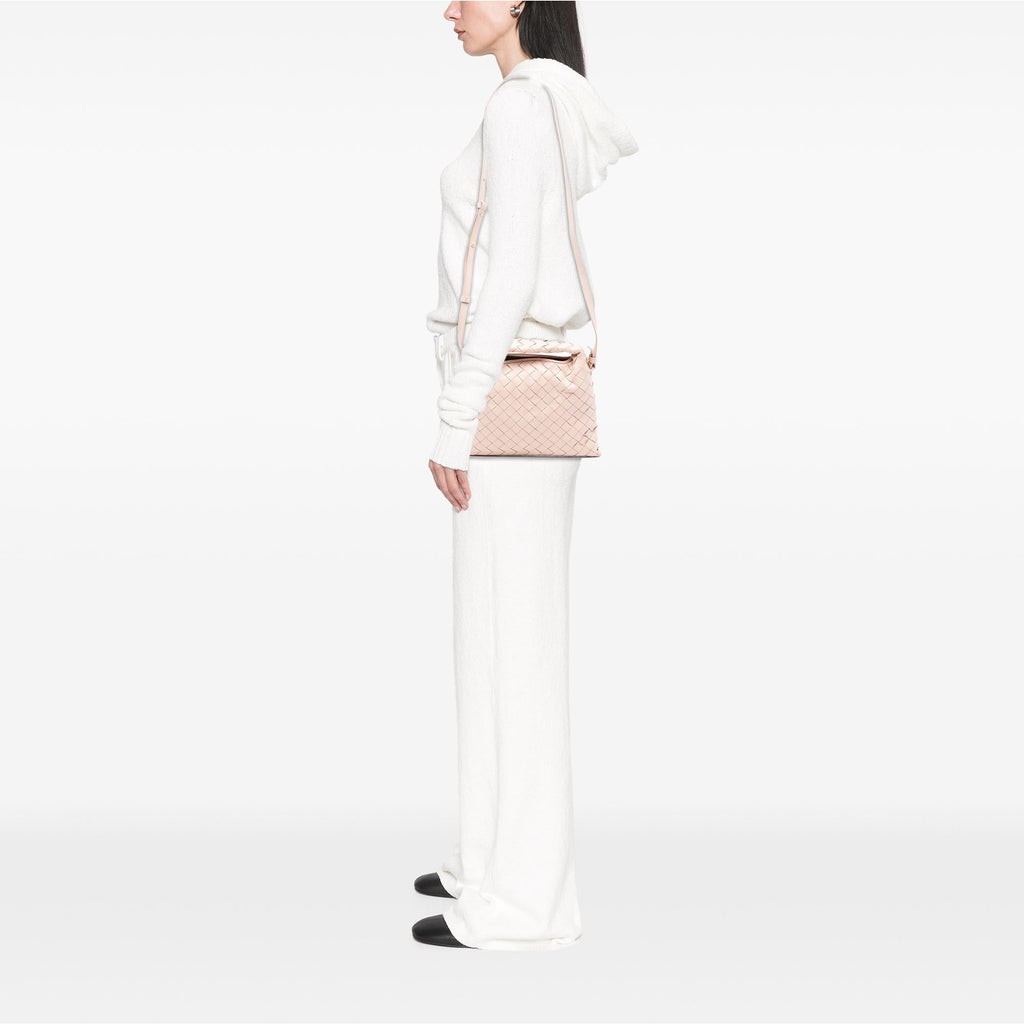 Bottega Veneta Mini Calfskin Intrecciato Hop Satchel