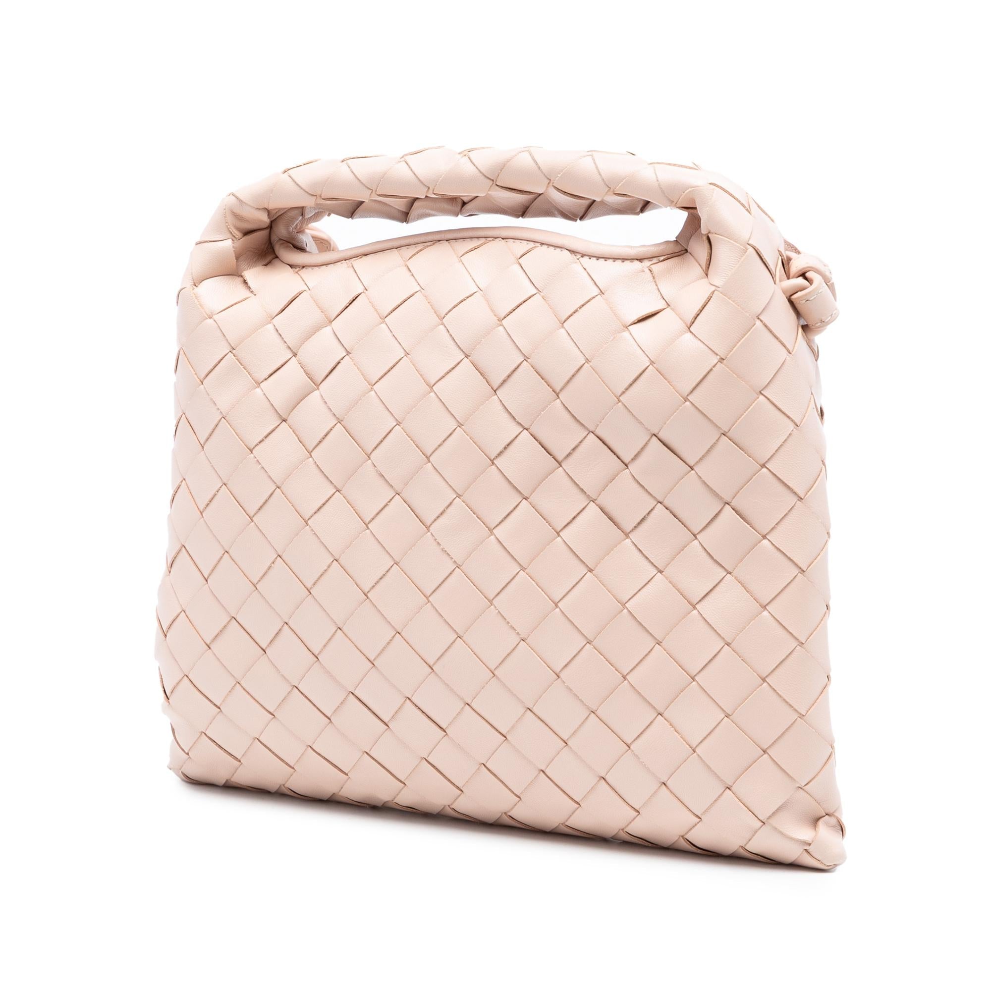 Bottega Veneta Mini Calfskin Intrecciato Hop Satchel