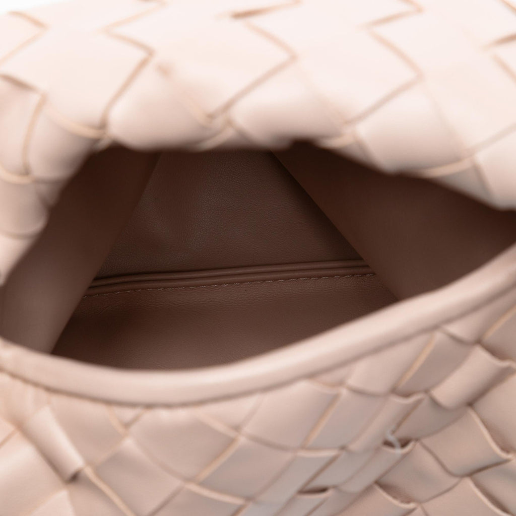 Bottega Veneta Mini Calfskin Intrecciato Hop Satchel