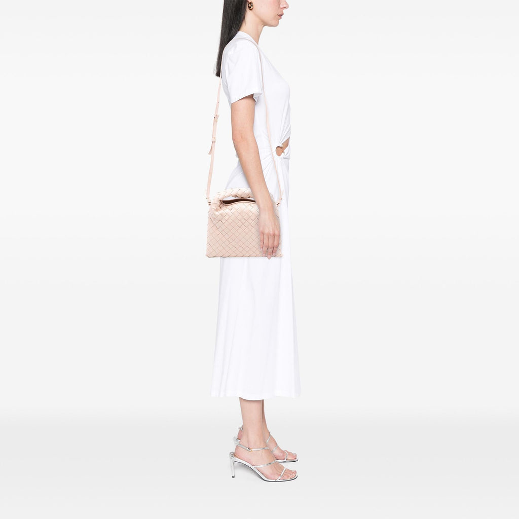 Bottega Veneta Mini Calfskin Intrecciato Hop Satchel