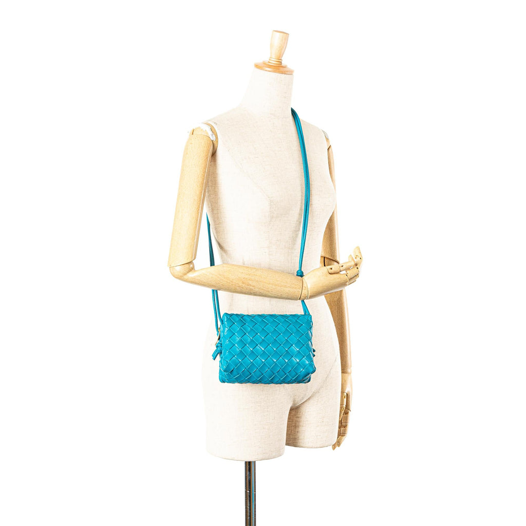 Bottega Veneta Mini Lambskin Intrecciato Loop Camera Bag