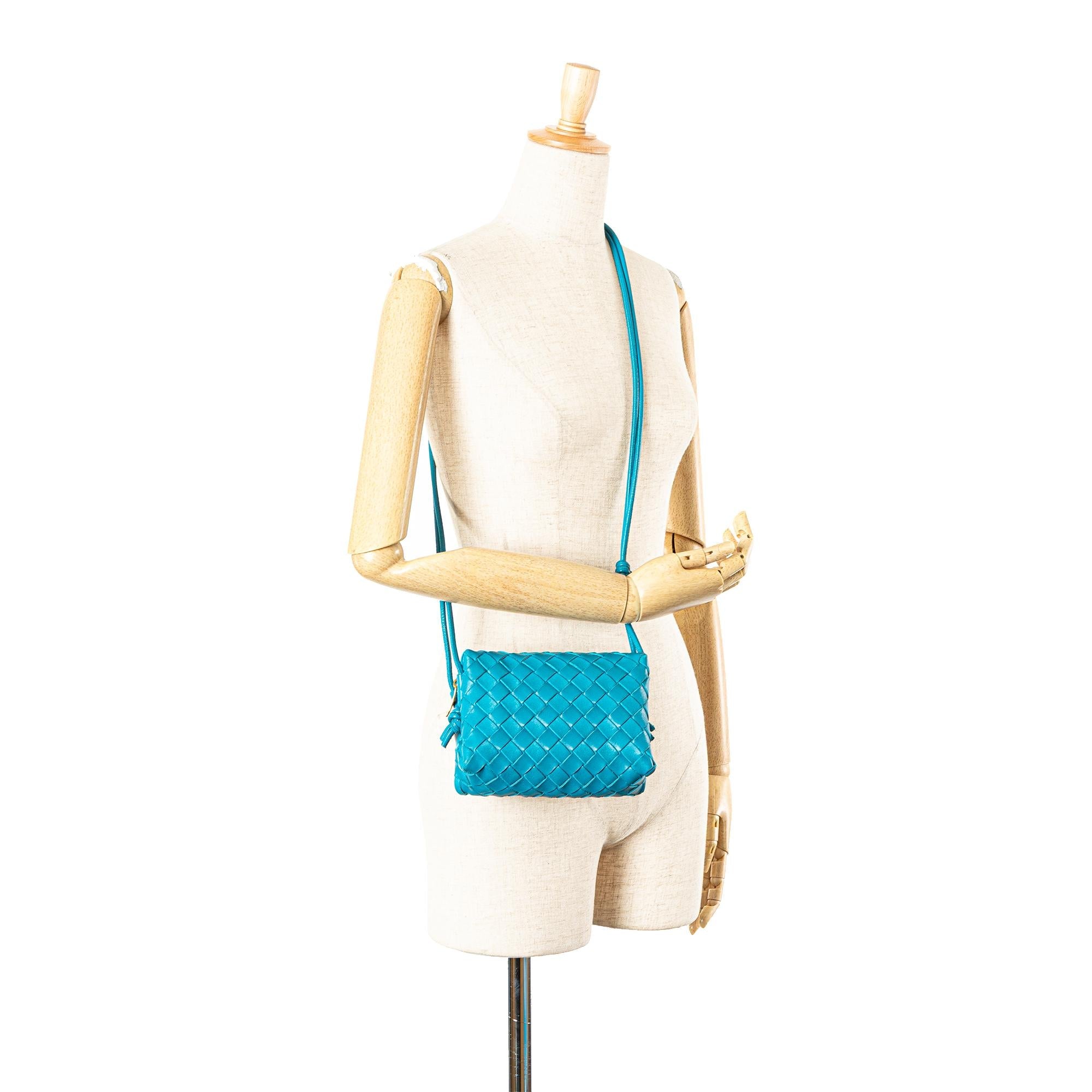 Bottega Veneta Mini Lambskin Intrecciato Loop Camera Bag