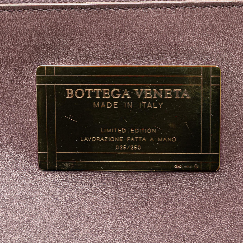Bottega Veneta Mini Lambskin Intreccio Cabat Tote