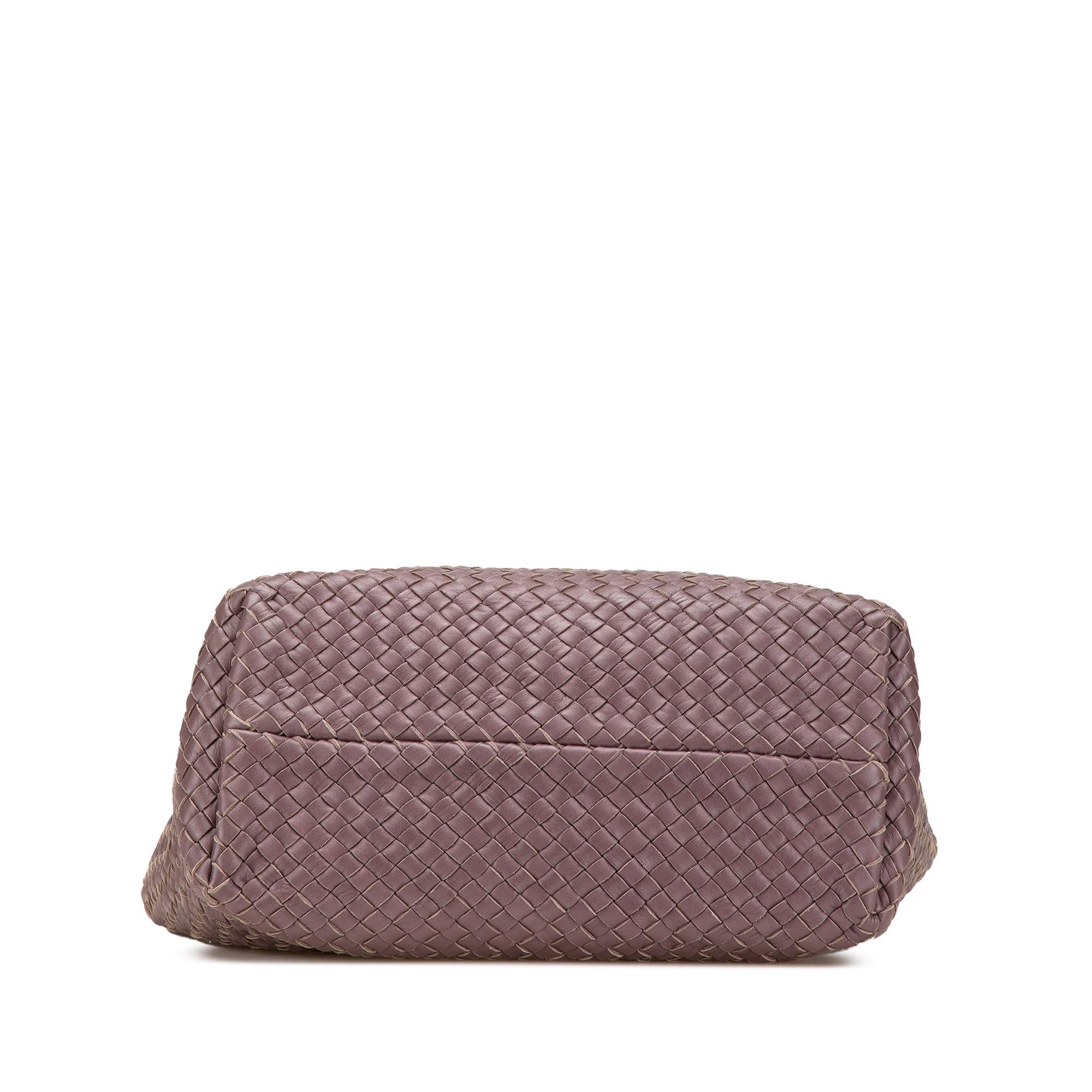 Bottega Veneta Mini Lambskin Intreccio Cabat Tote