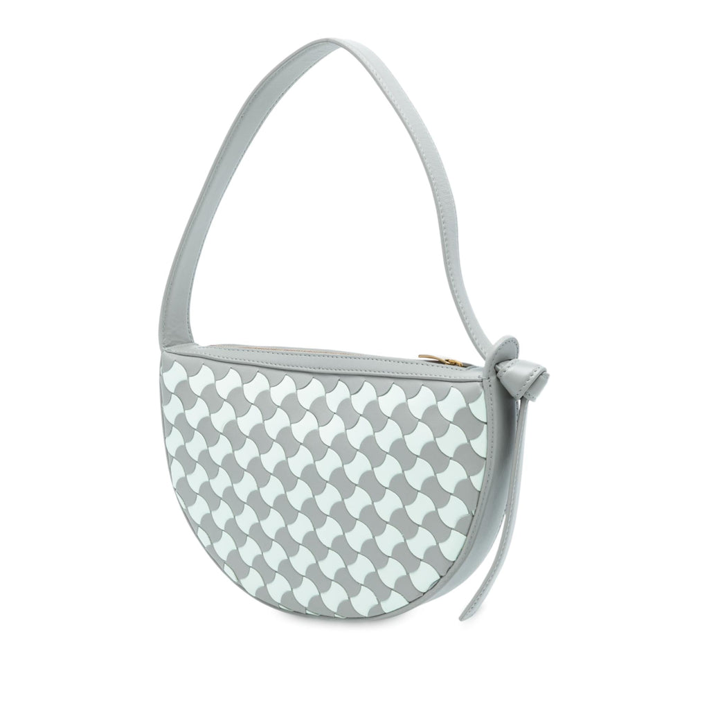 Bottega Veneta Mini Leather Intrecciato Sunrise Hobo