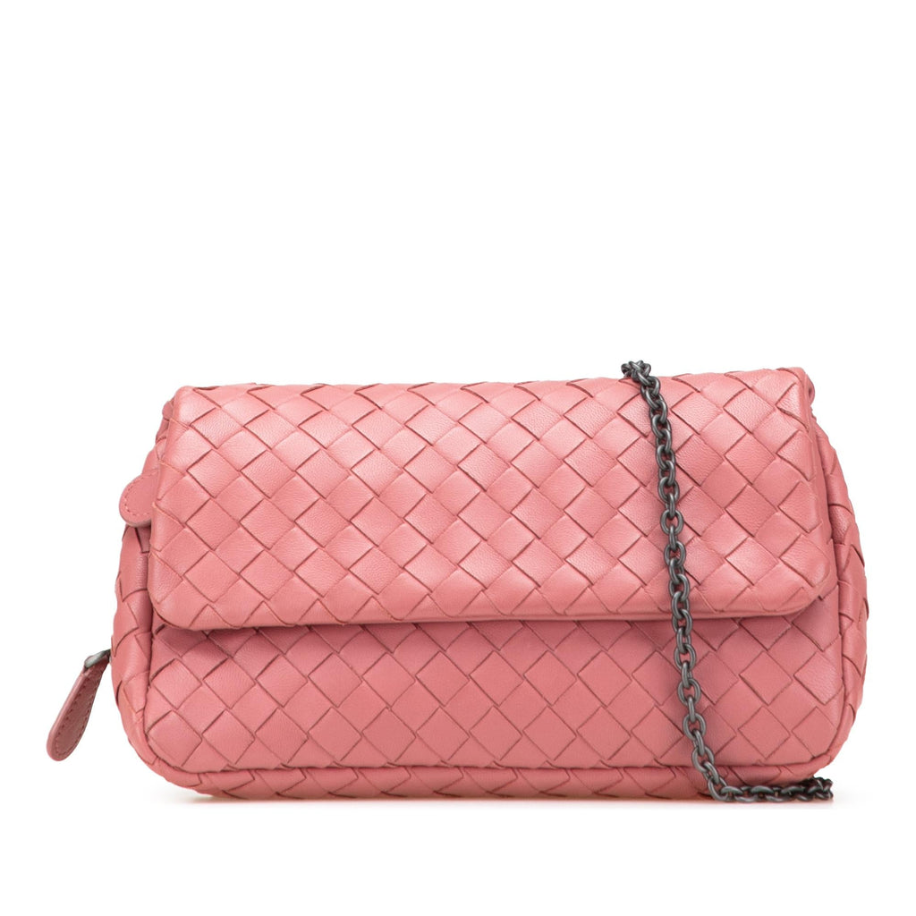 Bottega Veneta Mini Nappa Intrecciato Expandable Chain Crossbody