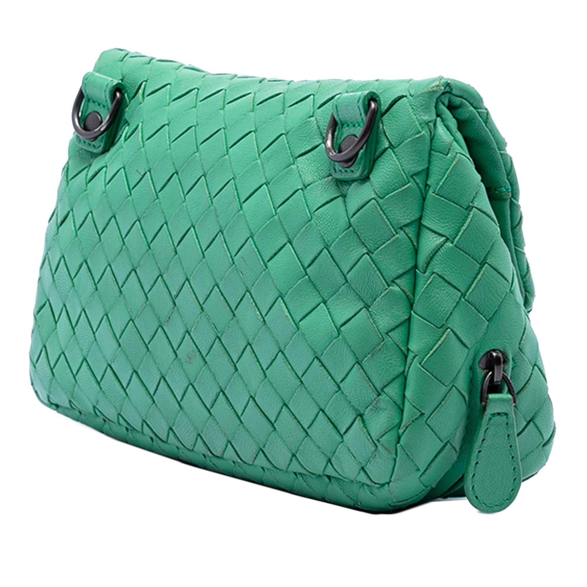 Bottega Veneta Mini Nappa Intrecciato Expandable Chain Flap Crossbody