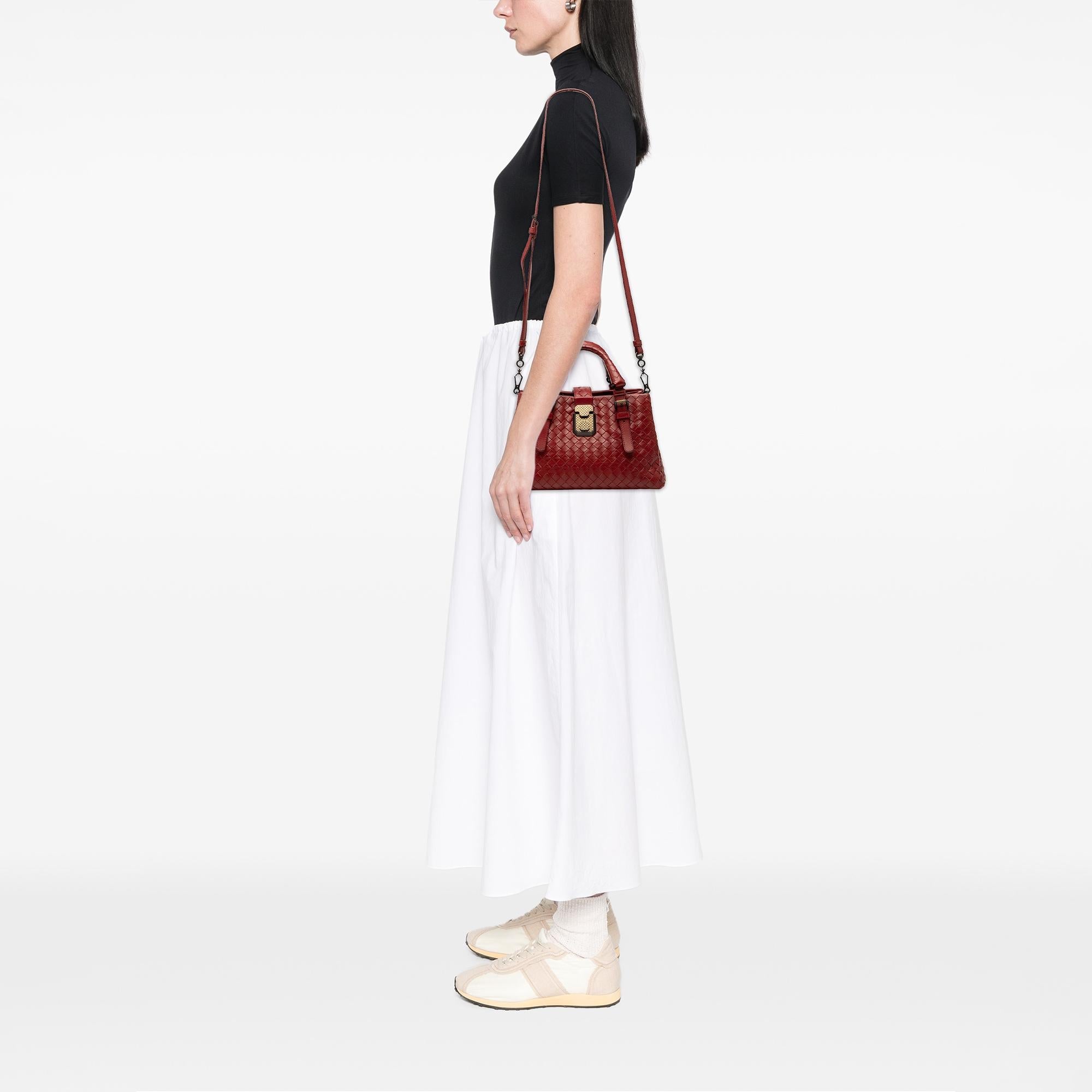 Bottega Veneta Mini Nappa Intrecciato Roma Satchel