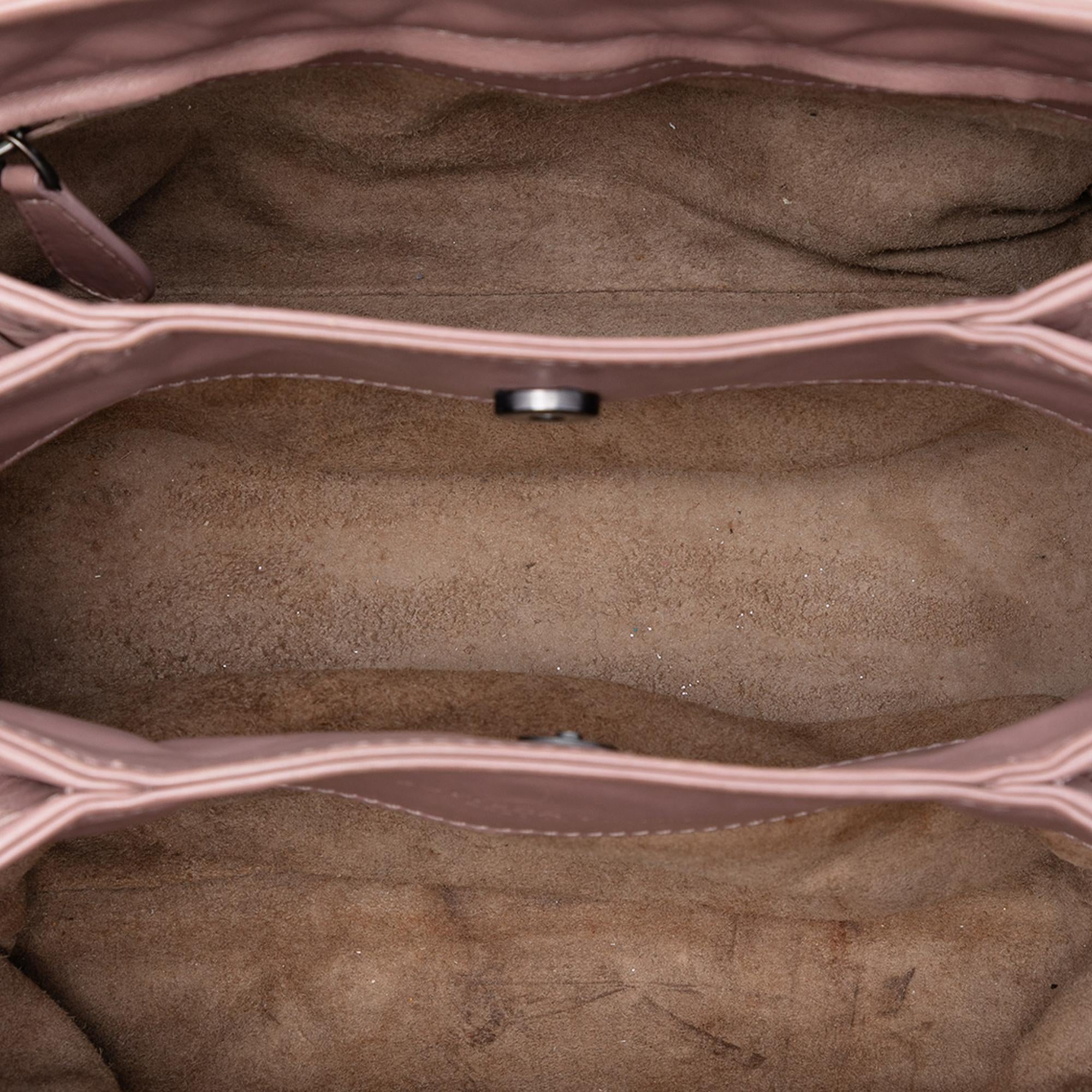 Bottega Veneta Mini Nappa Intrecciato Roma Satchel