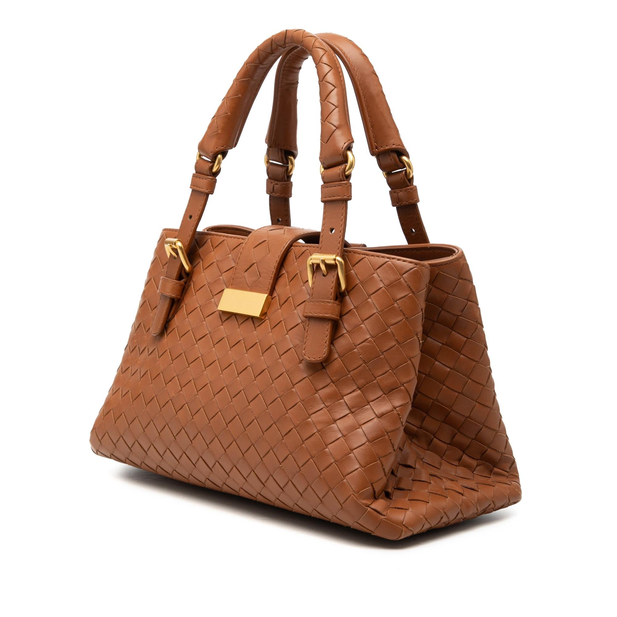 Bottega Veneta Mini Nappa Intrecciato Roma Satchel