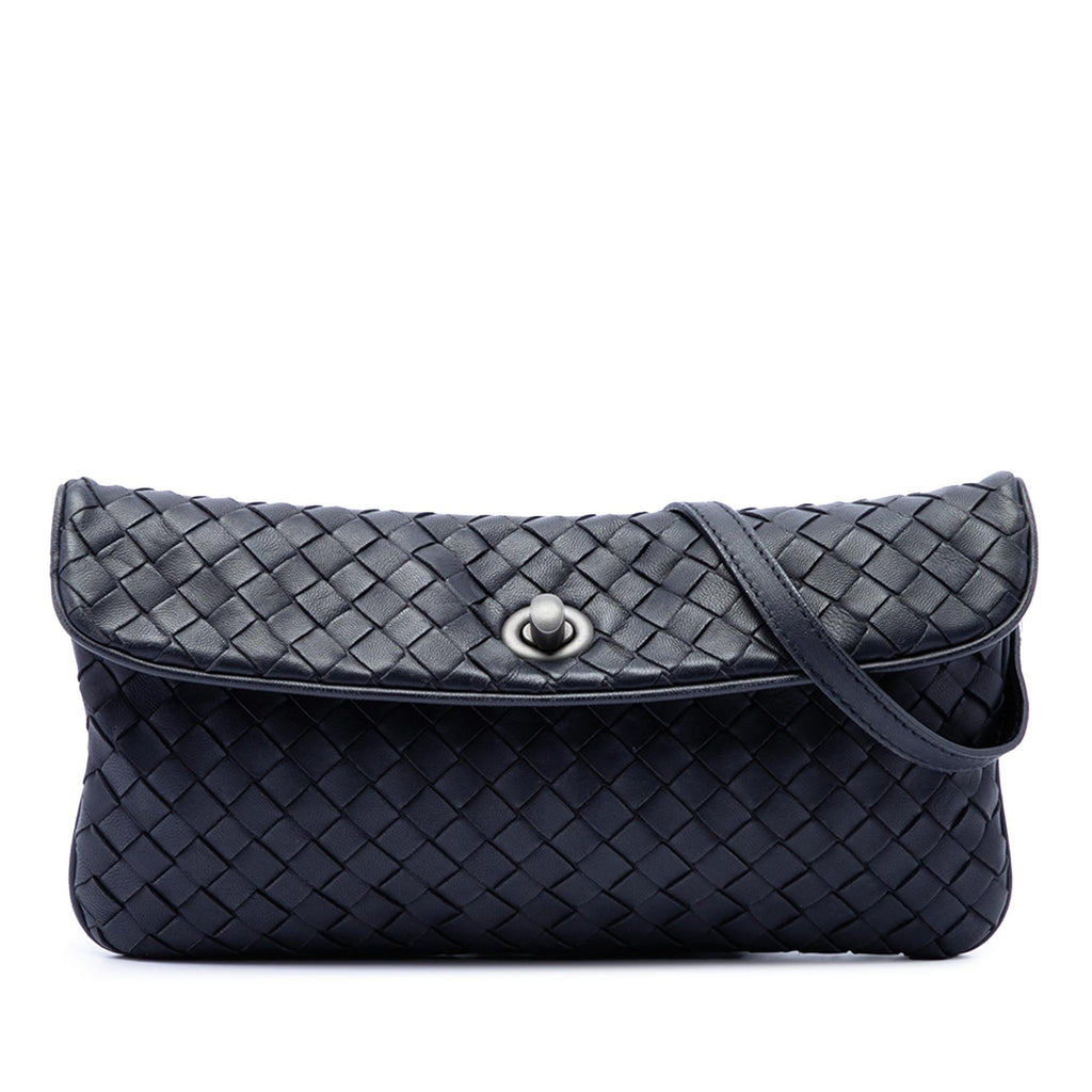 Bottega Veneta Mini Nappa Intrecciato Turn Lock Crossbody